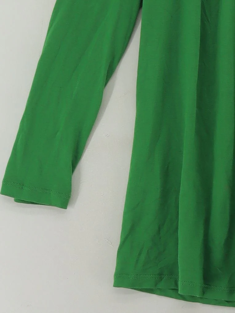 Hobbs Women's Top M Green Viscose with Elastane 3/4 Sleeve High Neck Basic - Image 4