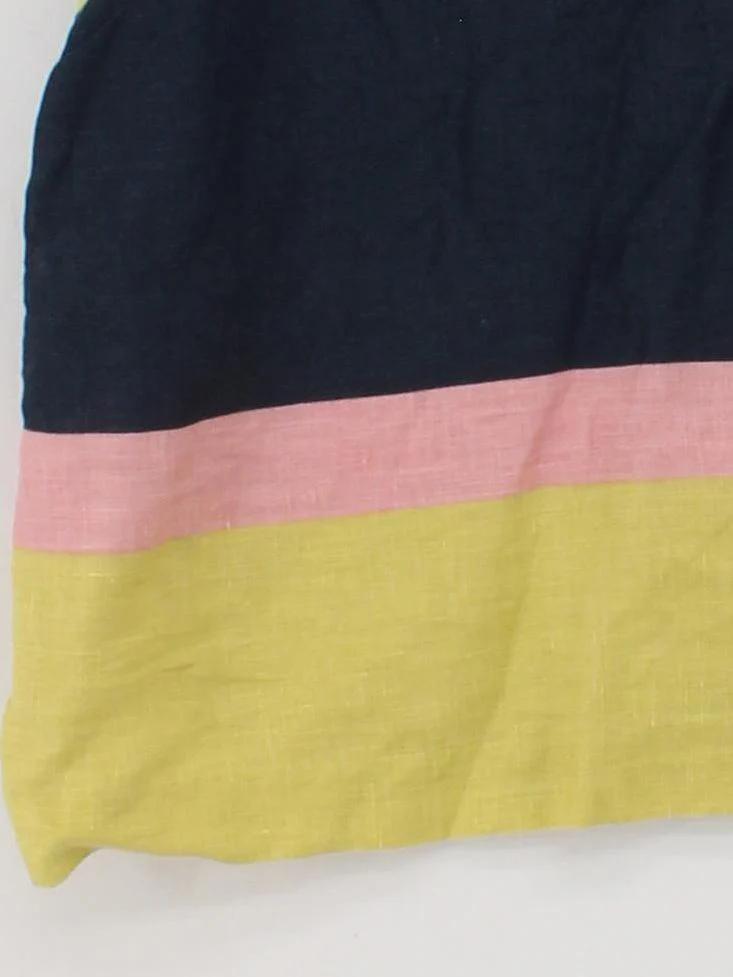 Hobbs Women's Top M Multi Striped 100% Linen Sleeveless Round Neck Basic - Image 4