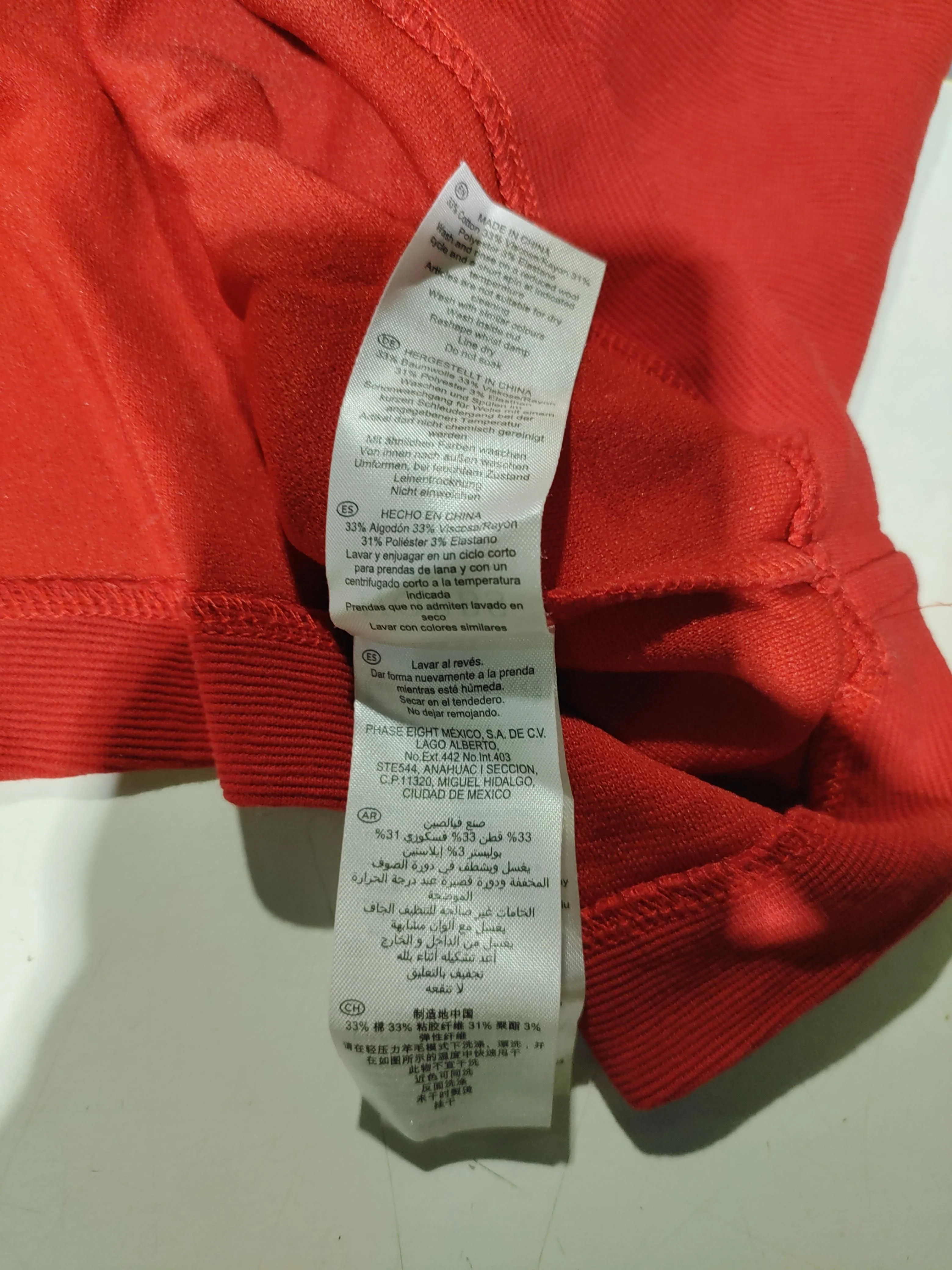 Hobbs Women's Top M Red Rayon with Polyester, Elastane Basic - Image 6