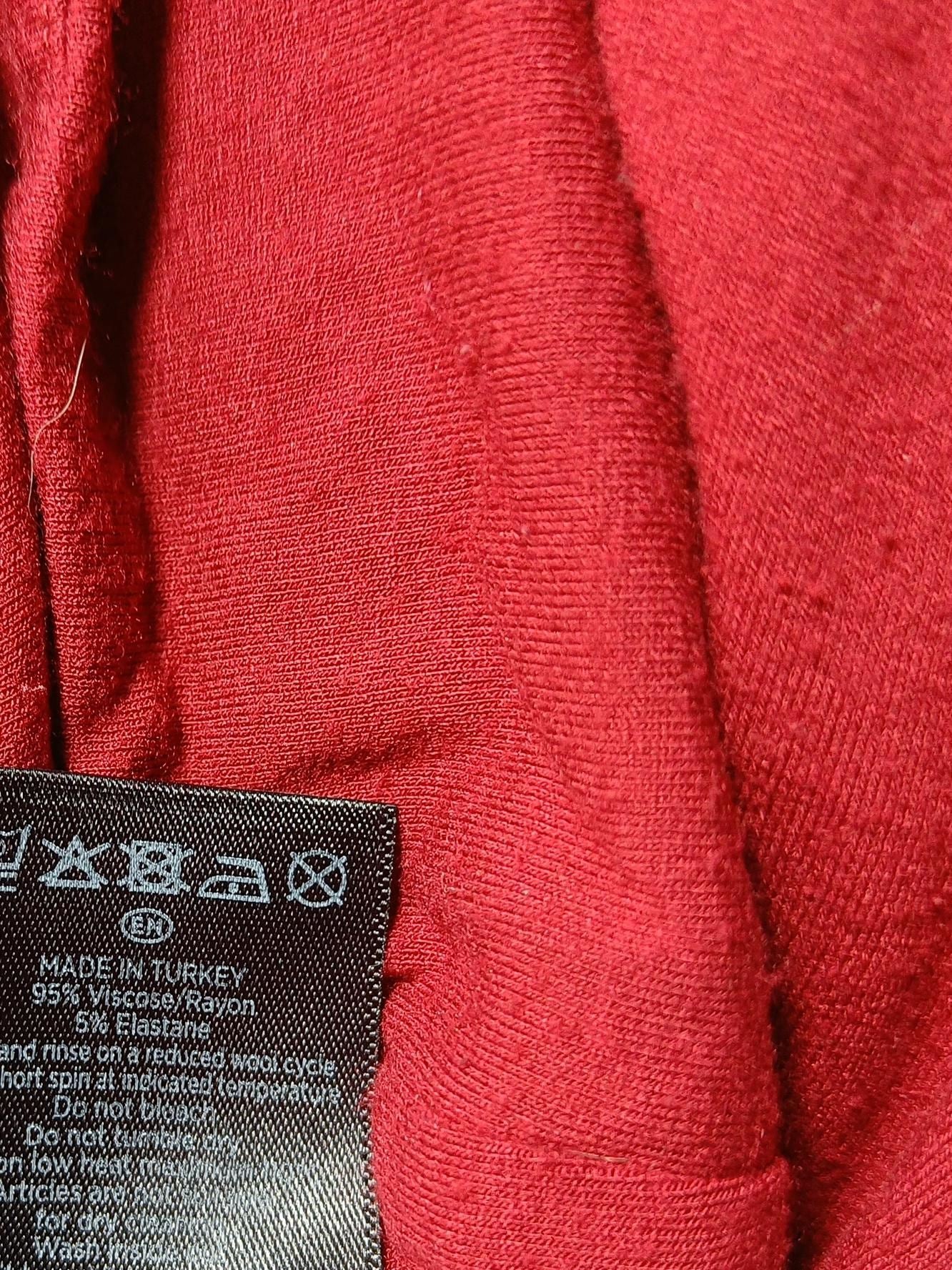 Hobbs Women's Top M Red Viscose with Elastane 3/4 Sleeve Round Neck Jersey - Image 7