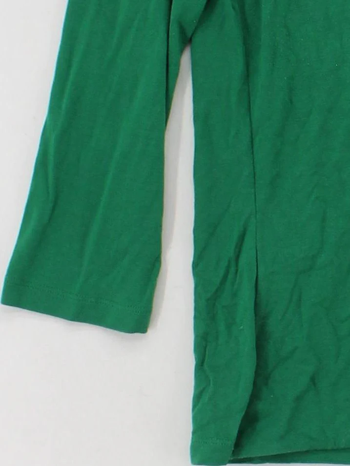 Hobbs Women's Top S Green Viscose with Elastane 3/4 Sleeve V-Neck Jersey - Image 4