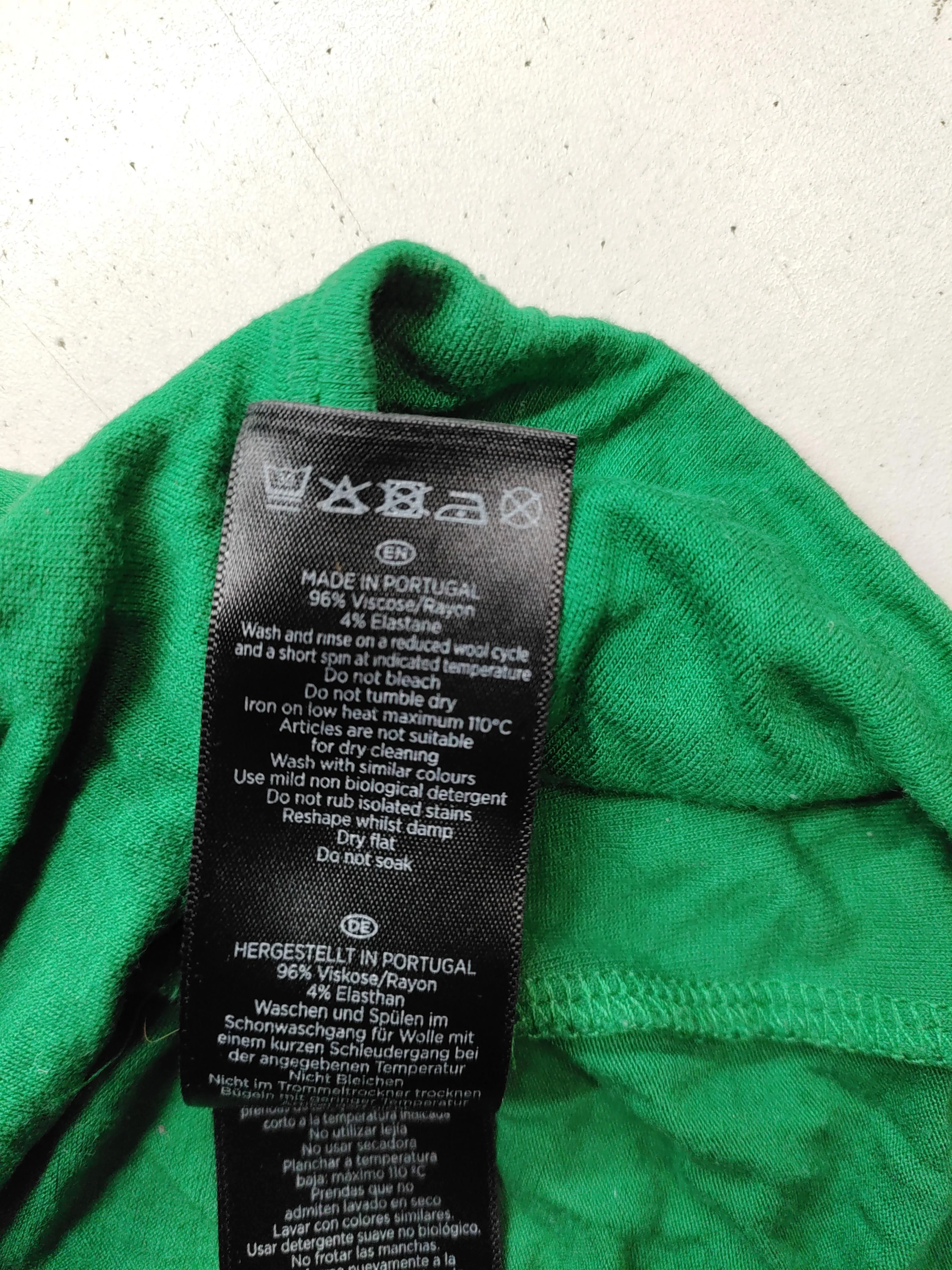 Hobbs Women's Top S Green Viscose with Elastane 3/4 Sleeve V-Neck Jersey - Image 7