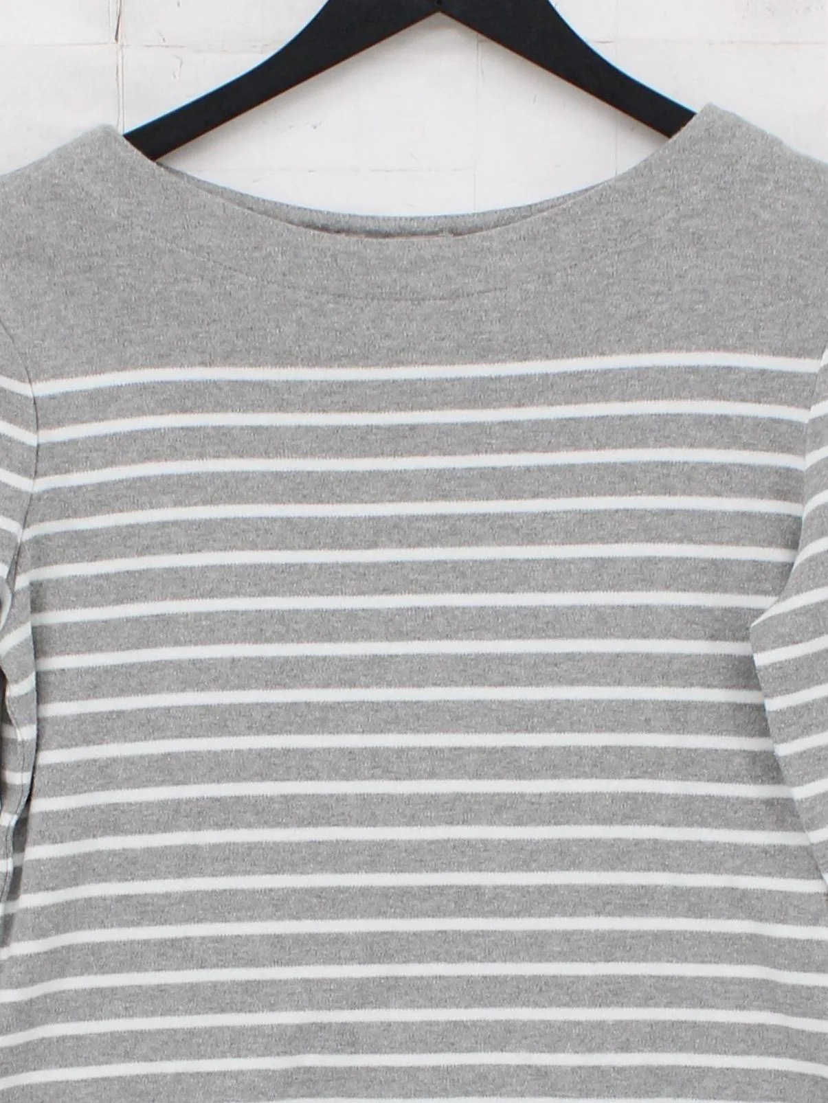 Hobbs Women's Top S Multi Striped 100% Cotton 3/4 Sleeve Round Neck Basic - Image 3