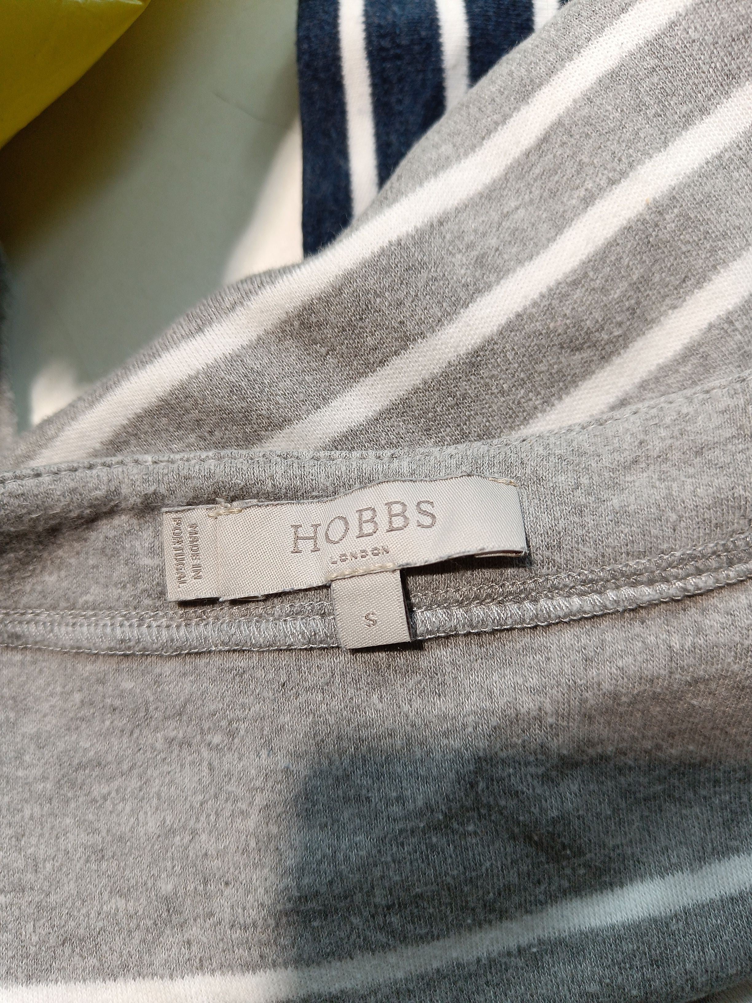 Hobbs Women's Top S Multi Striped 100% Cotton 3/4 Sleeve Round Neck Basic - Image 5