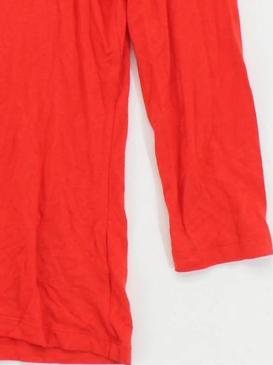 Hobbs Women's Top S Red 100% Cotton 3/4 Sleeve Round Neck Jersey - Image 4