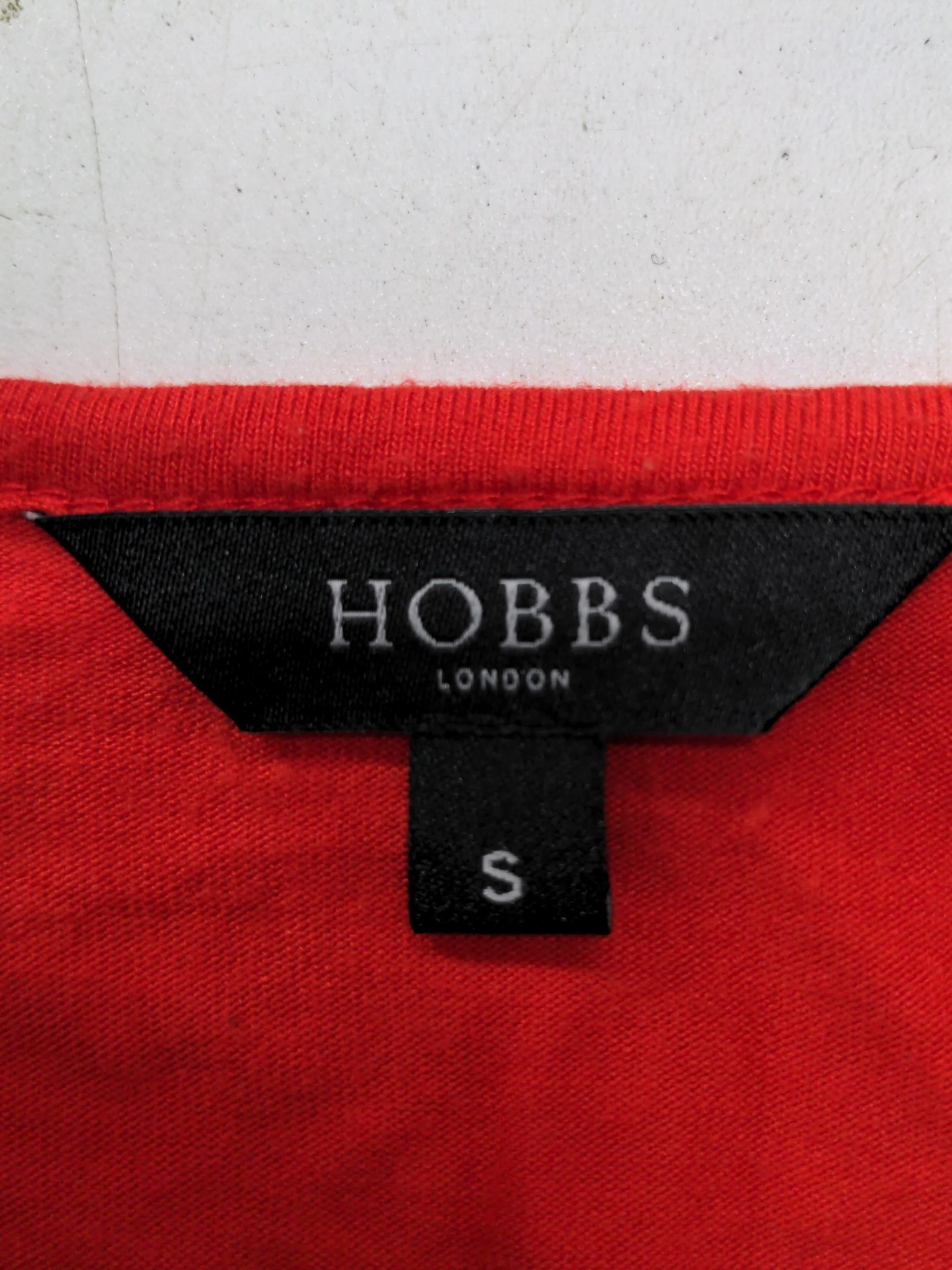 Hobbs Women's Top S Red 100% Cotton 3/4 Sleeve Round Neck Jersey - Image 5