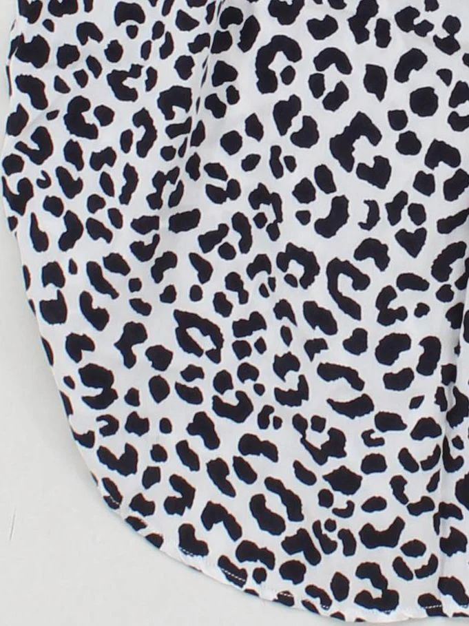 Hobbs Women's Top S White Animal Print 100% Viscose Sleeveless Round Neck Basic - Image 4
