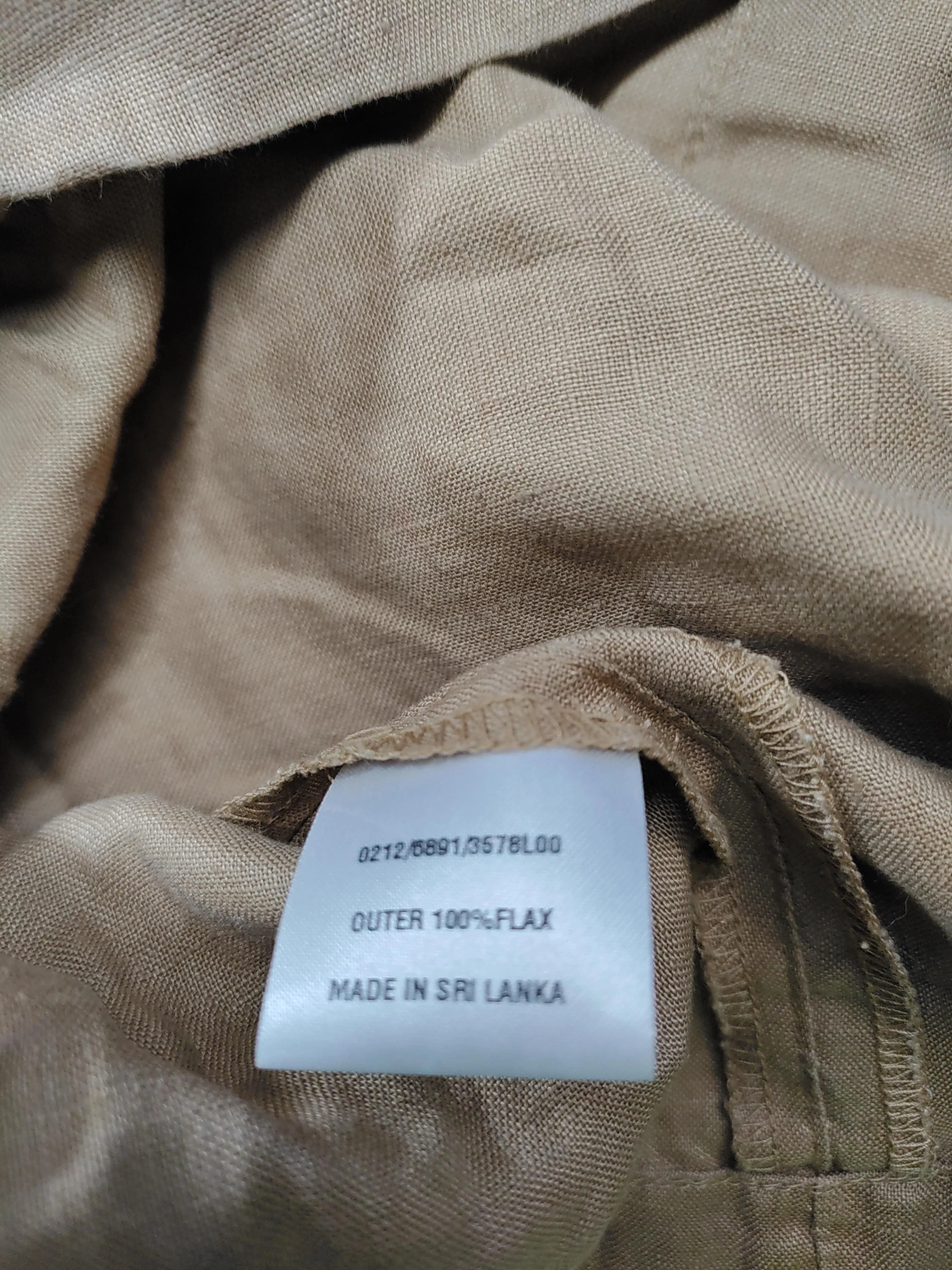 Hobbs Women's Top UK 12 Tan 100% Linen Sleeveless Collared Basic - Image 6