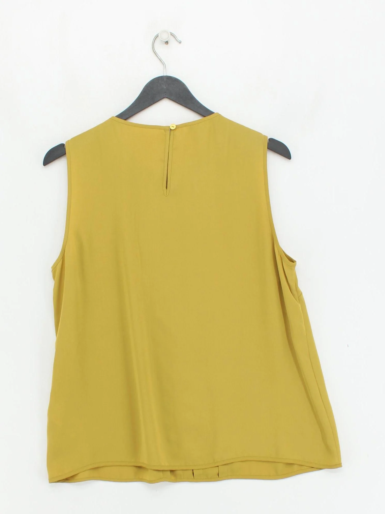 Hobbs Women's Top UK 12 Yellow 100% Other Sleeveless Round Neck Basic - Image 2