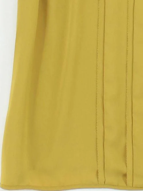 Hobbs Women's Top UK 12 Yellow 100% Other Sleeveless Round Neck Basic - Image 4