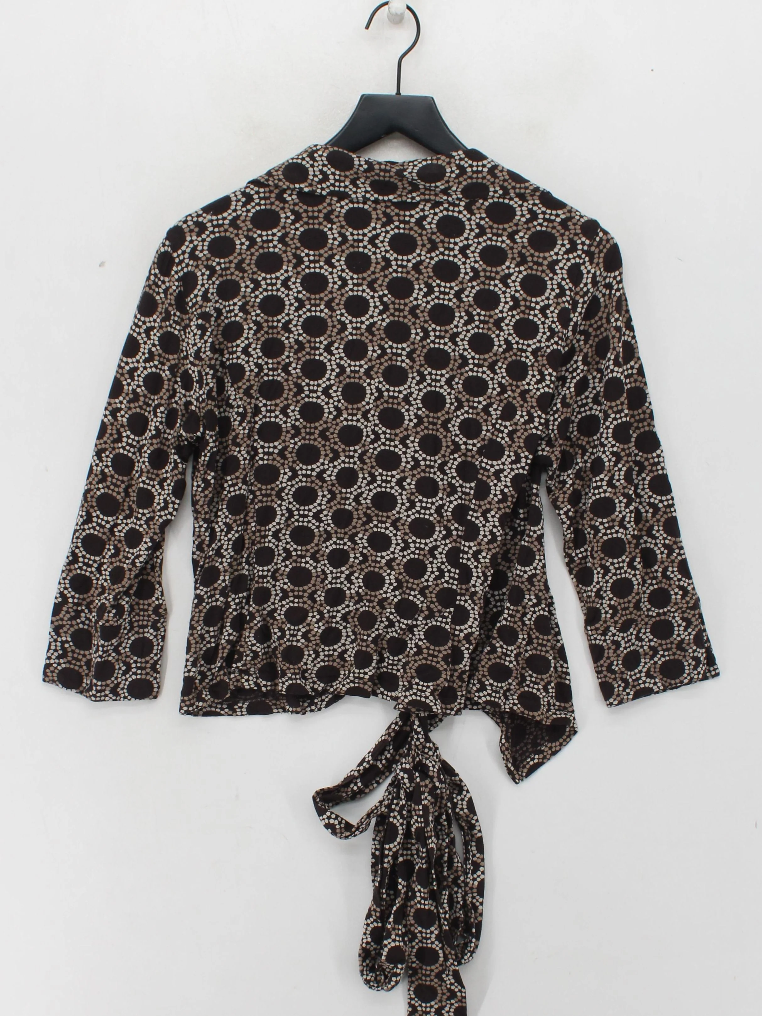 Hobbs Women's Top UK 14 Brown Viscose with Elastane Basic - Image 2