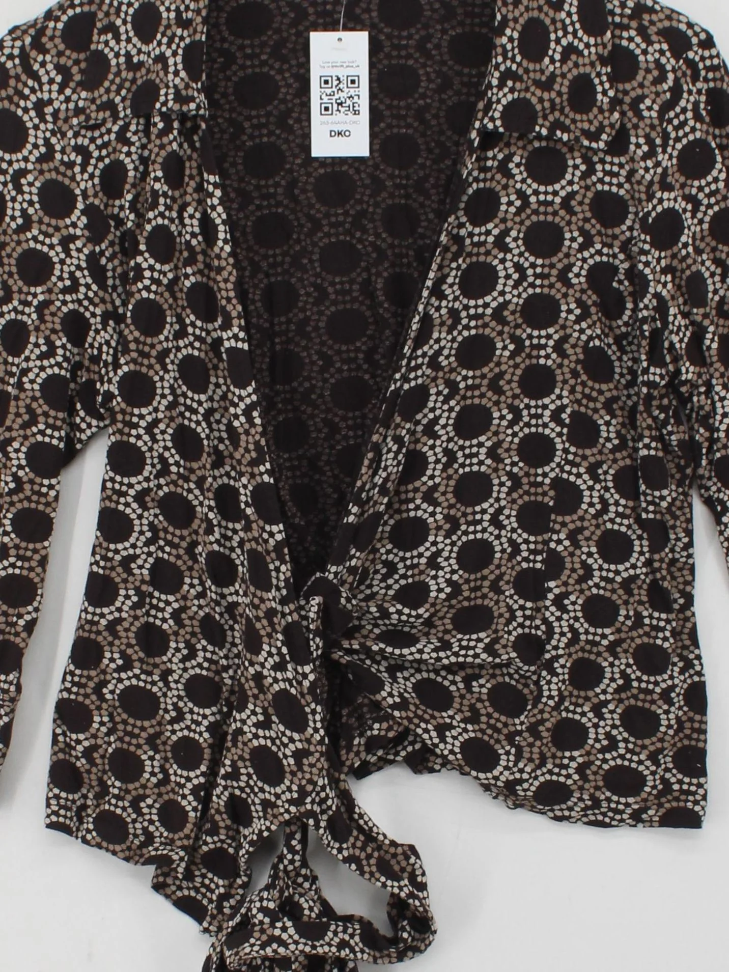Hobbs Women's Top UK 14 Brown Viscose with Elastane Basic - Image 3