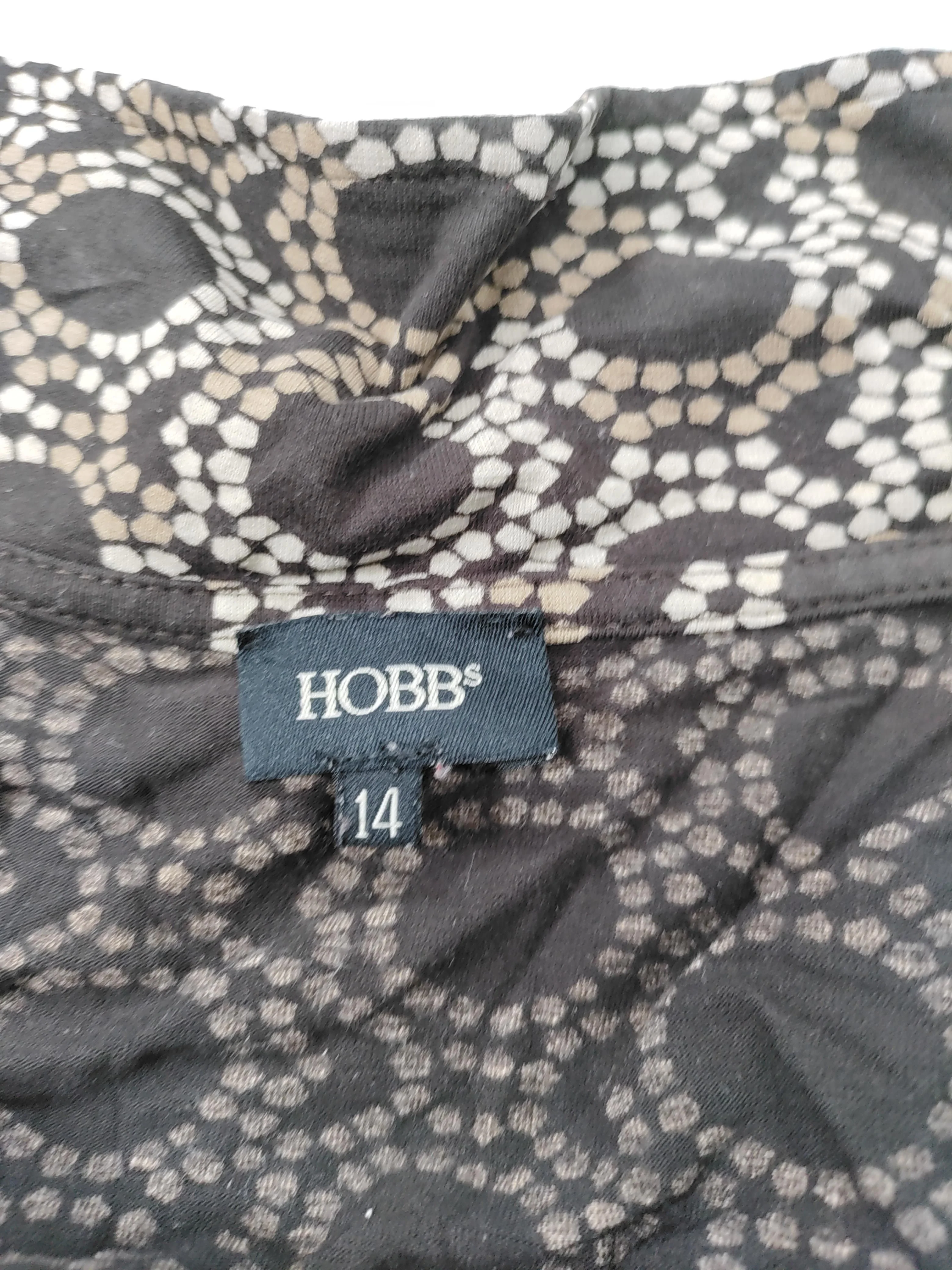 Hobbs Women's Top UK 14 Brown Viscose with Elastane Basic - Image 5