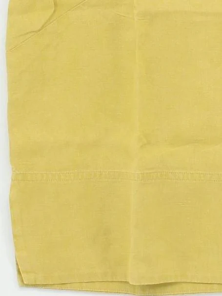 Hobbs Women's Top UK 8 Yellow 100% Linen Sleeveless Round Neck Basic - Image 4