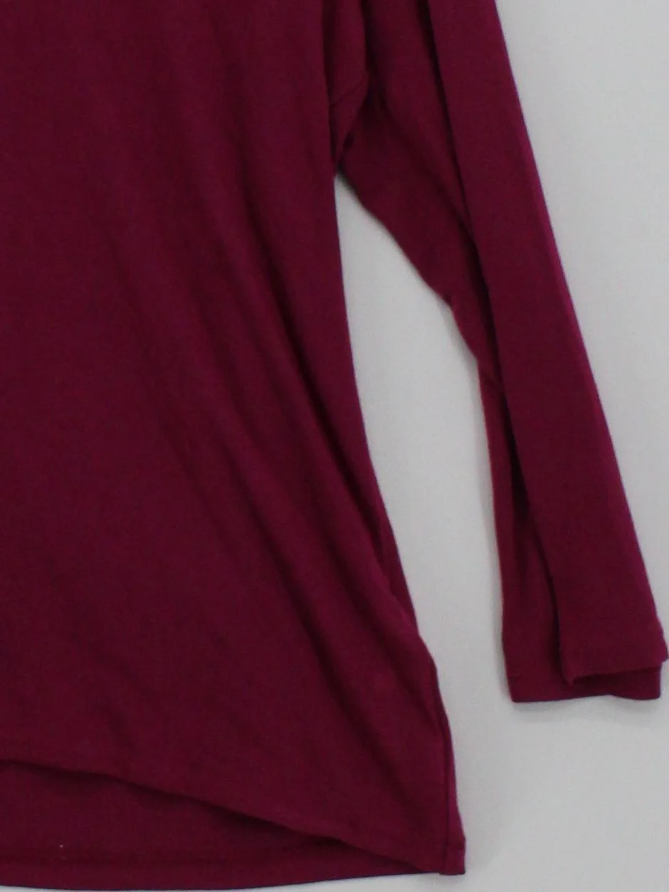 Hobbs Women's Top XL Red Viscose with Elastane 3/4 Sleeve V-Neck Basic - Image 4