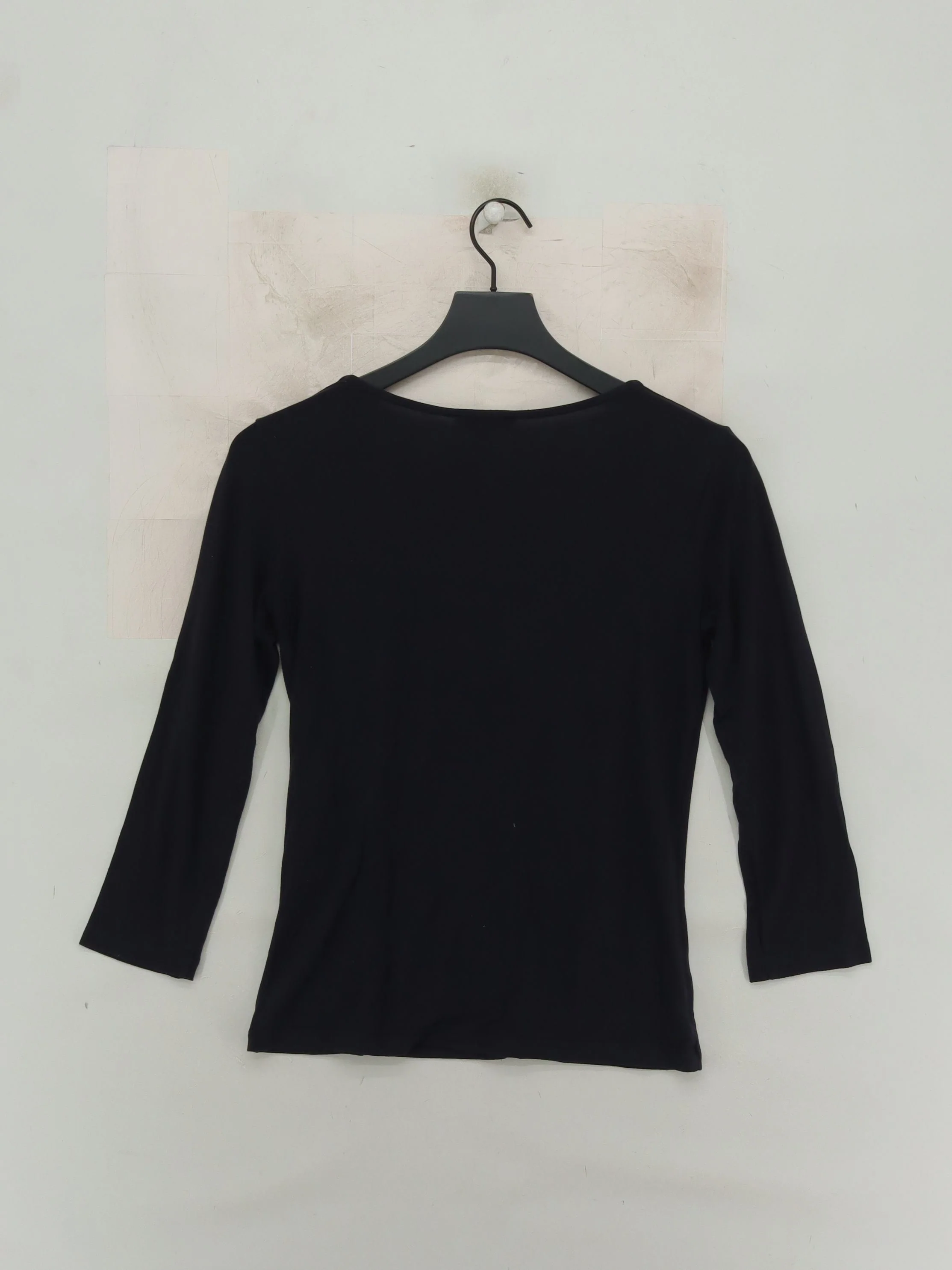 Hobbs Women's Top XS Black Viscose with Elastane 3/4 Sleeve Round Neck Basic - Image 2