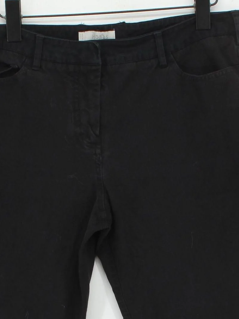 Hobbs Women's Trousers M Black 100% Other Straight Chino - Image 3