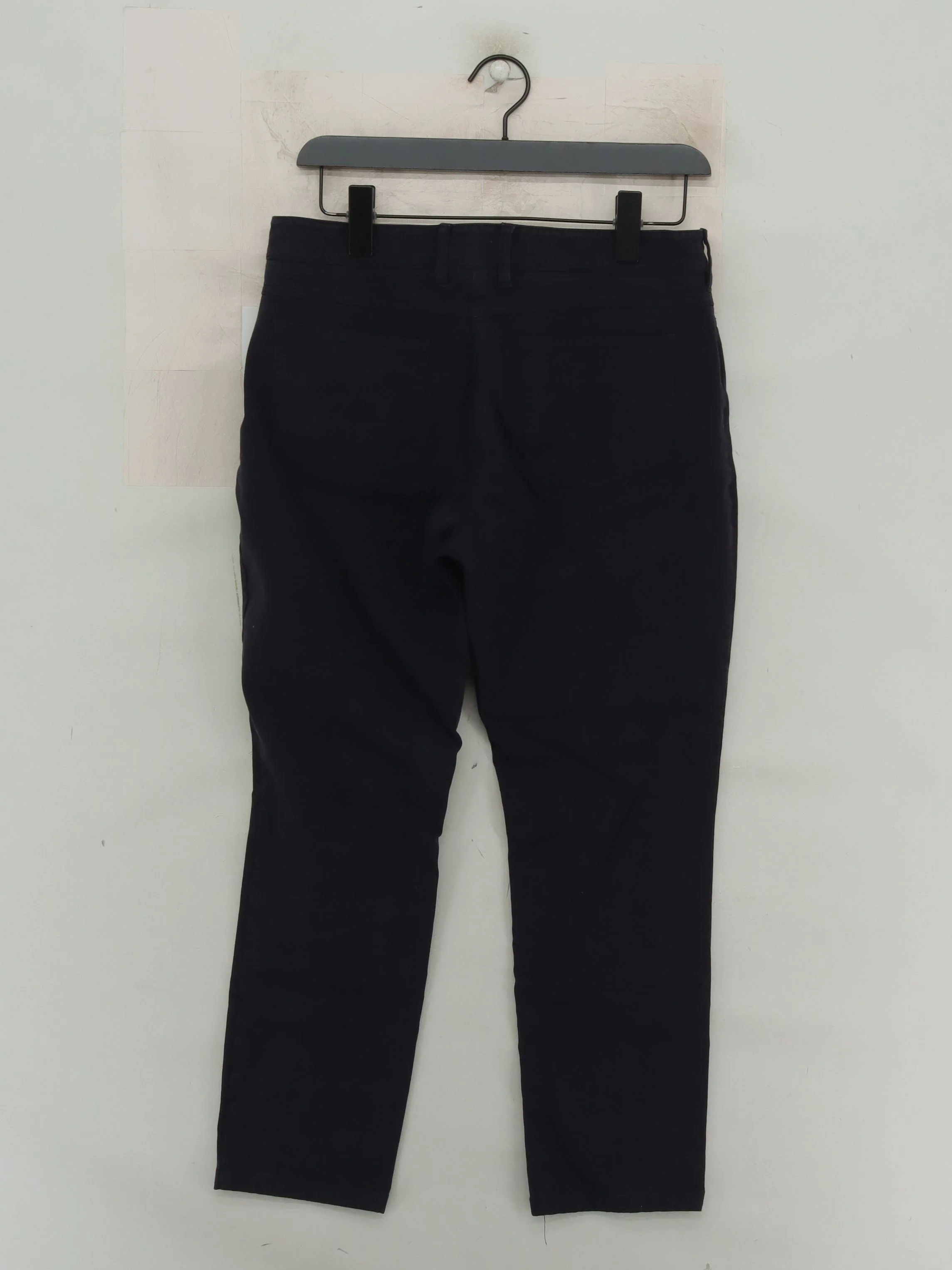 Hobbs Women's Trousers UK 12 Blue Cotton with Viscose, Elastane Straight Chino - Image 2
