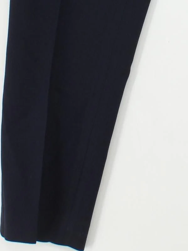 Hobbs Women's Trousers UK 12 Blue Wool with Polyester, Elastane Tapered Chino - Image 4