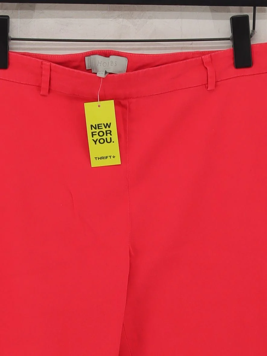 Hobbs Women's Trousers UK 12 Red Cotton with Elastane Tapered Chino - Image 3