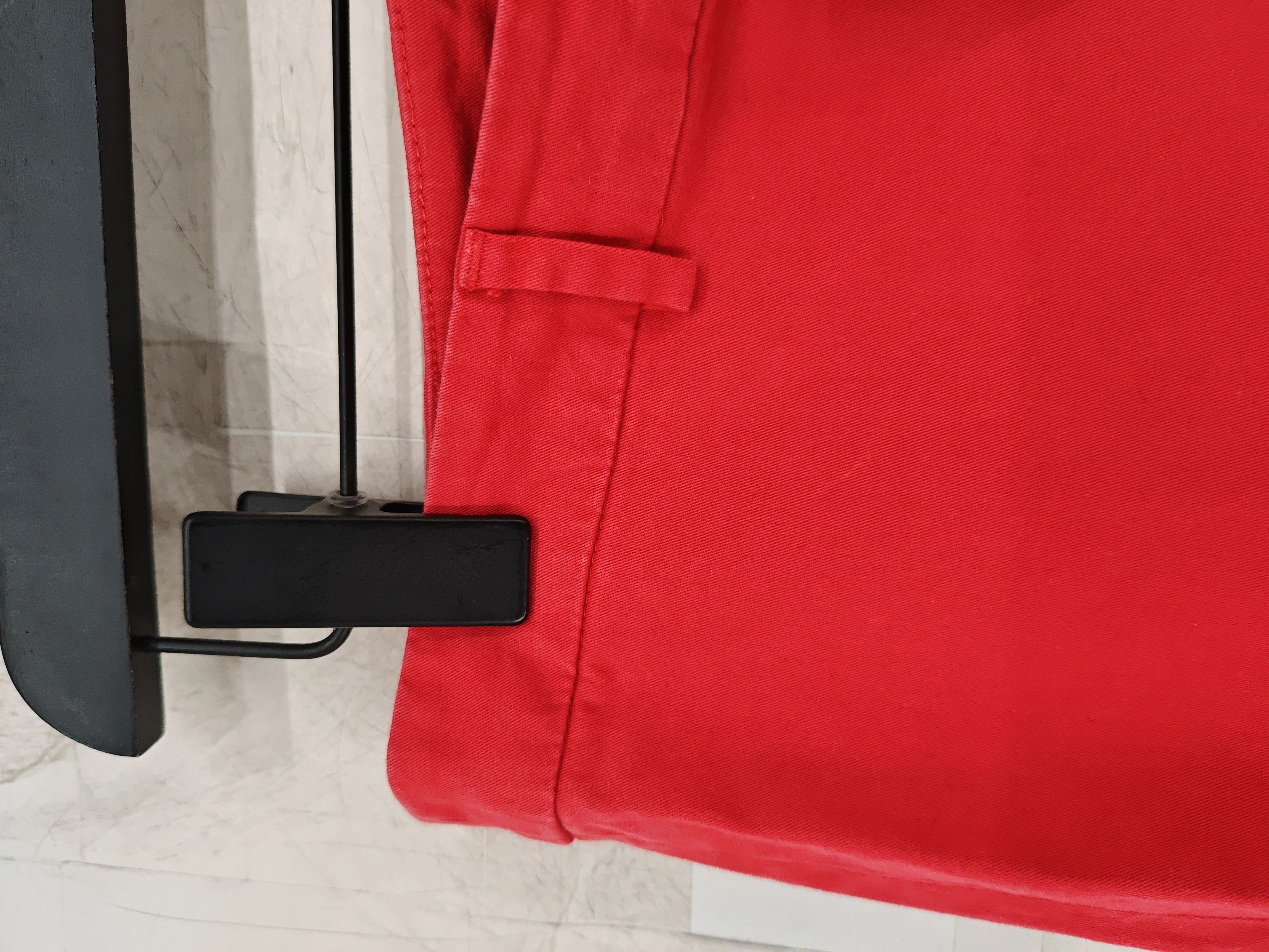 Hobbs Women's Trousers UK 12 Red Cotton with Elastane Tapered Chino - Image 5