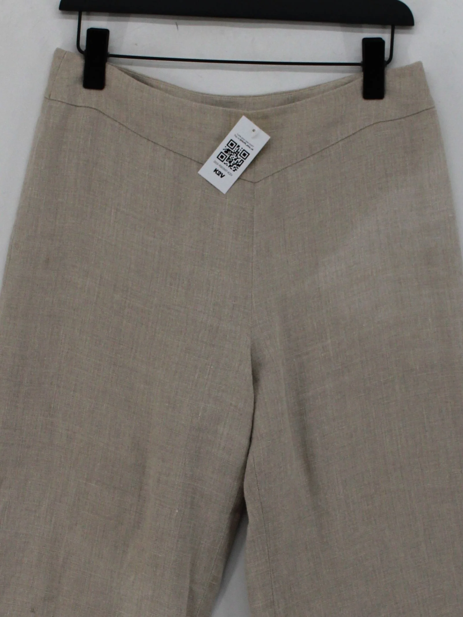 Hobbs Women's Trousers UK 12 Tan 100% Linen Wide-Leg Chino - Image 3