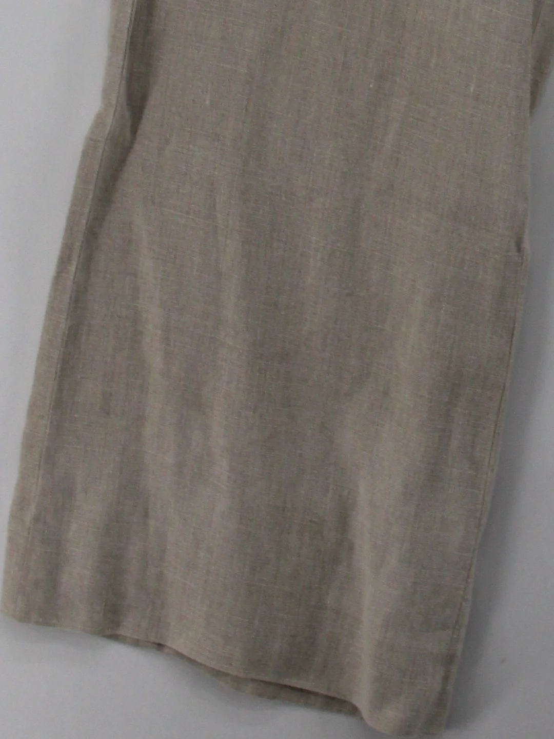 Hobbs Women's Trousers UK 12 Tan 100% Linen Wide-Leg Chino - Image 4