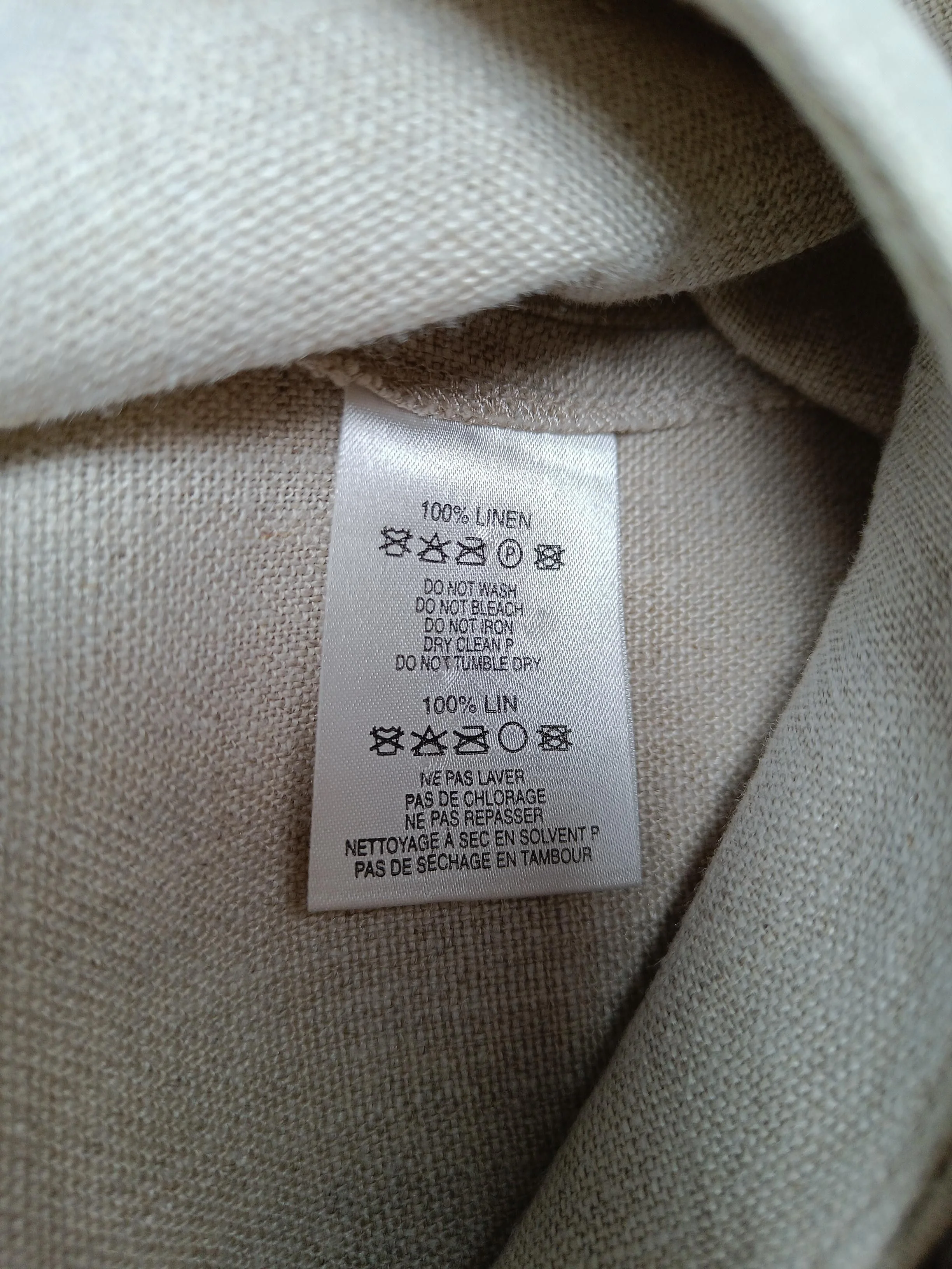 Hobbs Women's Trousers UK 12 Tan 100% Linen Wide-Leg Chino - Image 7