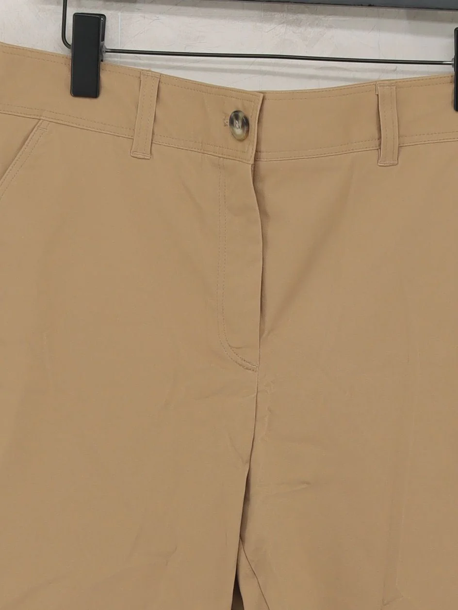 Hobbs Women's Trousers UK 12 Tan Cotton with Elastane Tapered Cropped - Image 5