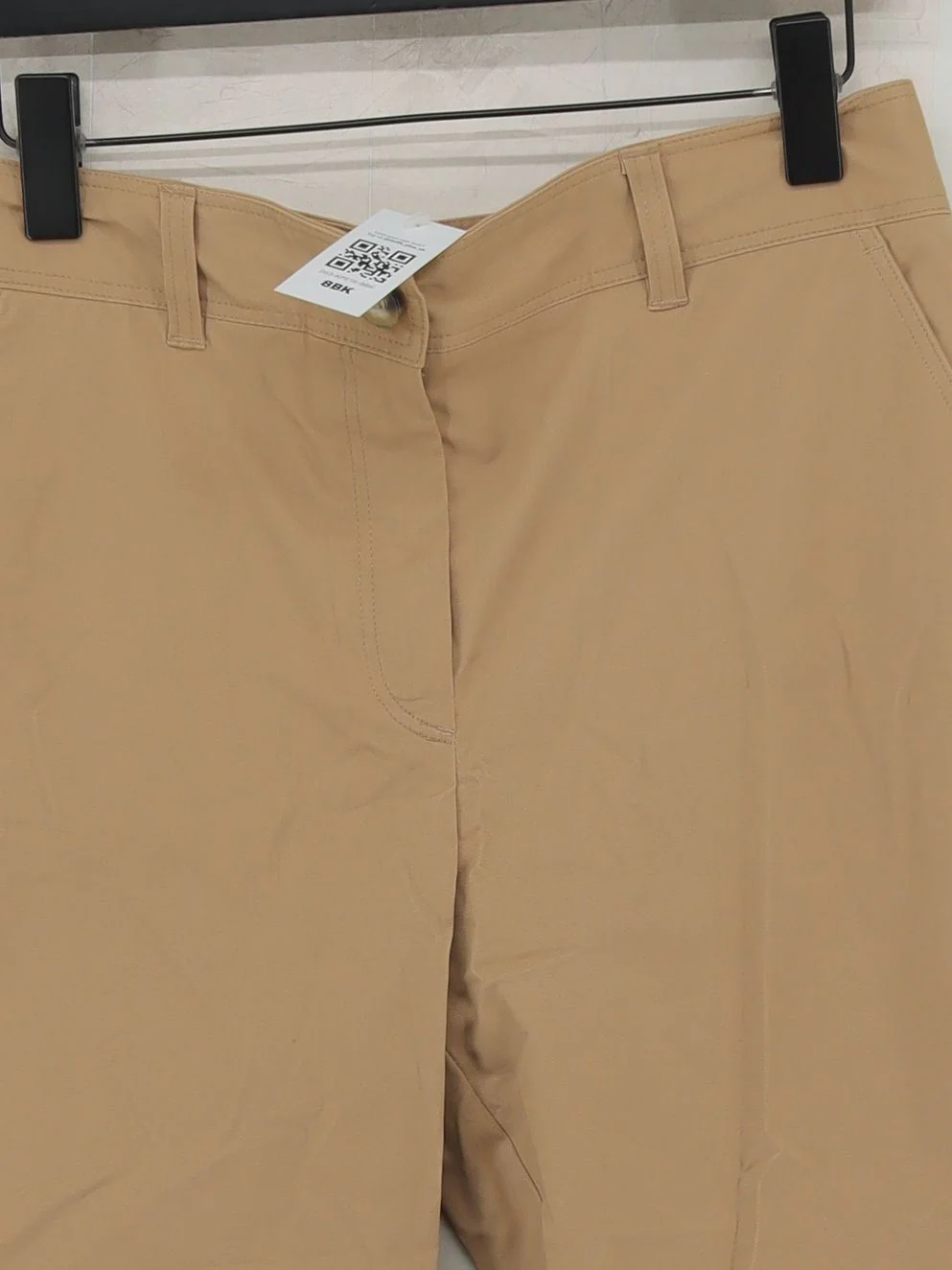 Hobbs Women's Trousers UK 12 Tan Cotton with Elastane Tapered Cropped - Image 6
