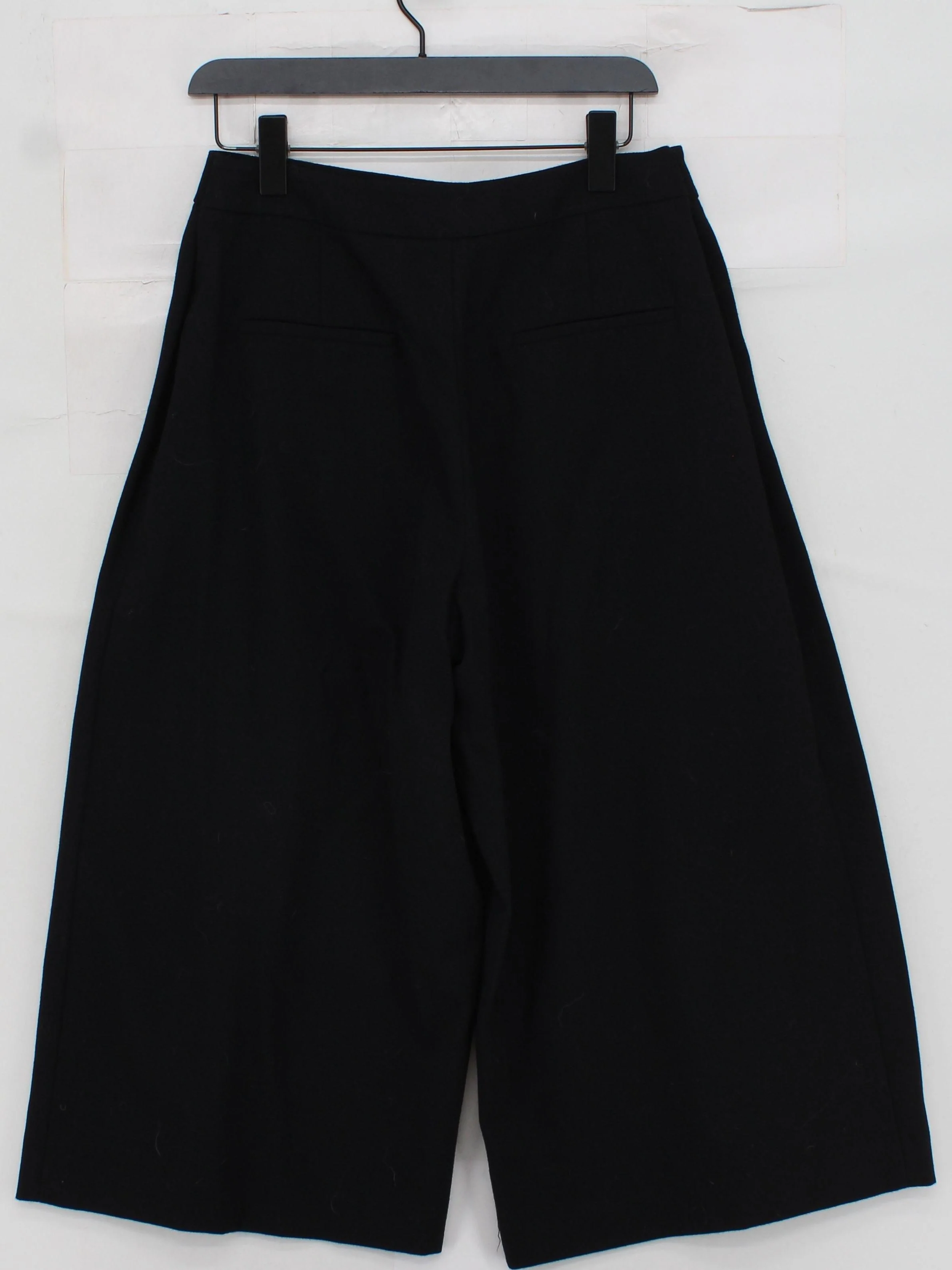 Hobbs Women's Trousers UK 14 Black 100% Other Wide-Leg Cropped - Image 2
