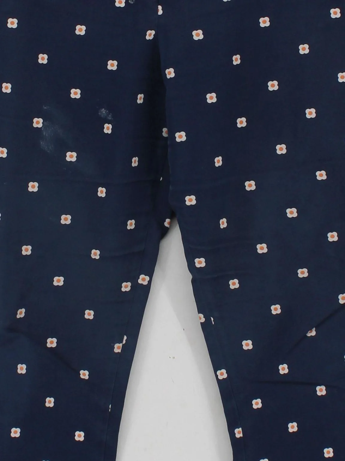 Hobbs Women's Trousers UK 14 Blue Cotton with Elastane, Polyester Cropped - Image 3