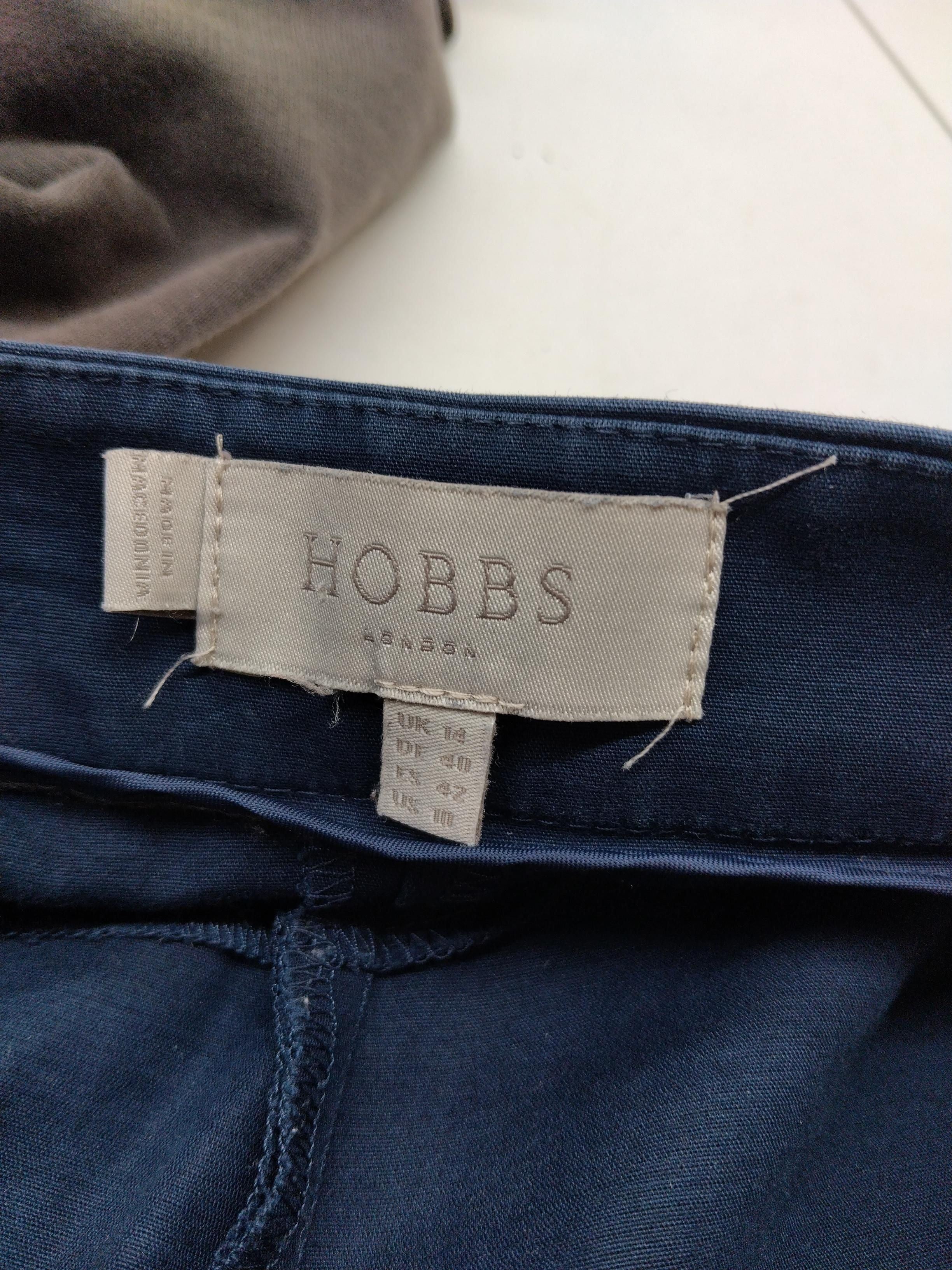 Hobbs Women's Trousers UK 14 Blue Cotton with Elastane, Polyester Cropped - Image 5