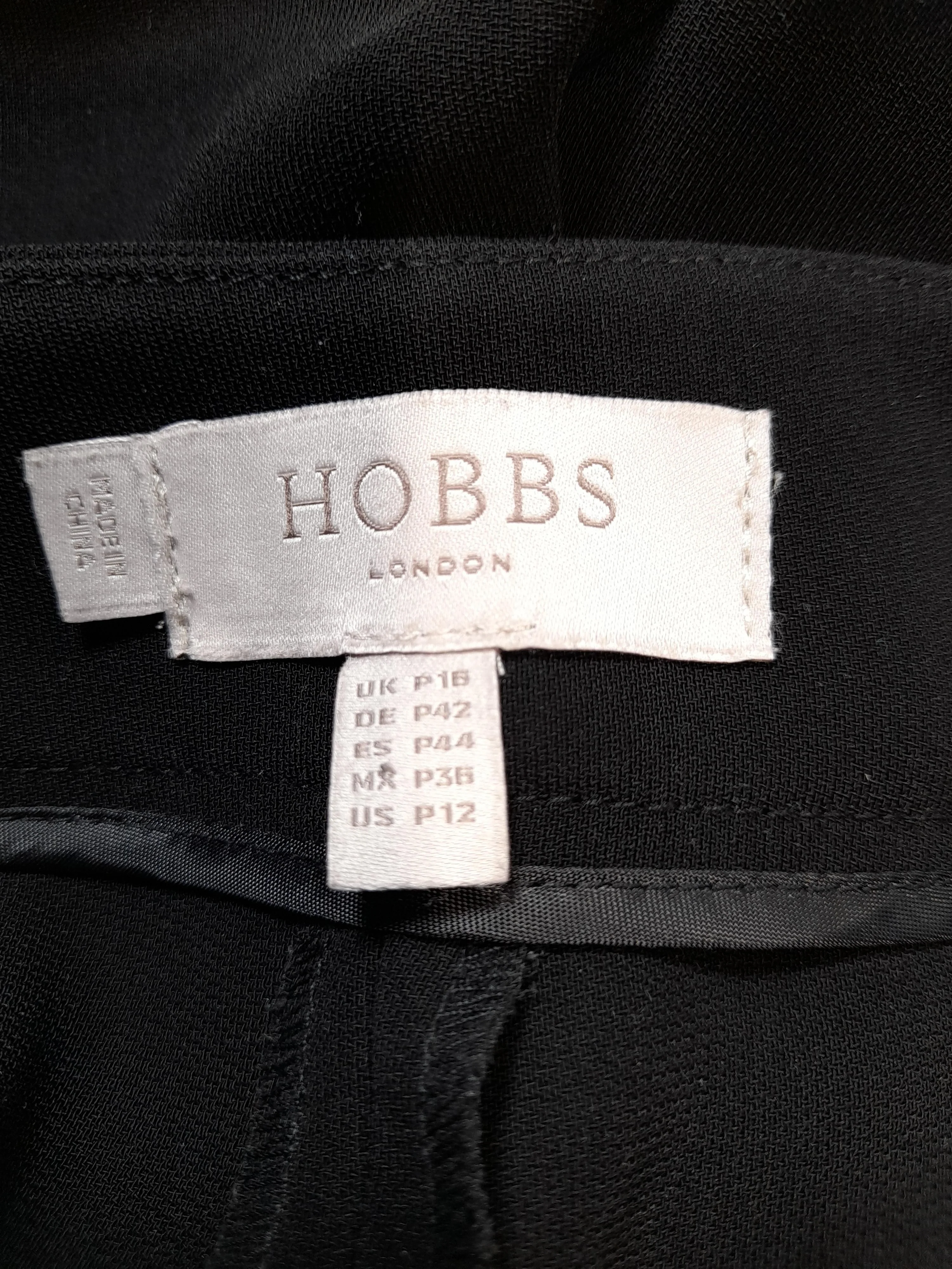 Hobbs Women's Trousers UK 16 Black 100% Polyester Straight Capri - Image 5