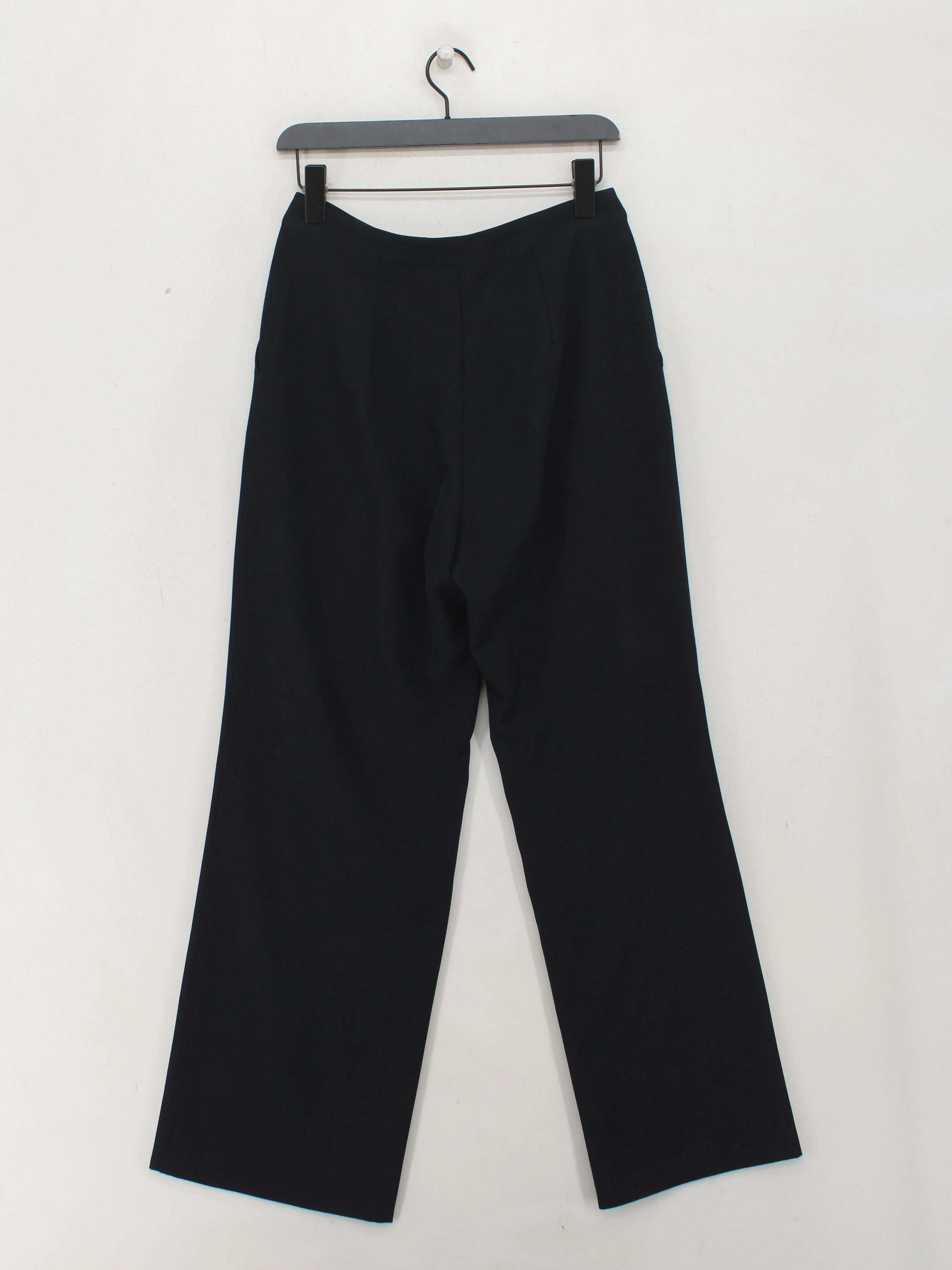 Hobbs Women's Trousers UK 8 Black 100% Polyester Wide-Leg Chino - Image 2