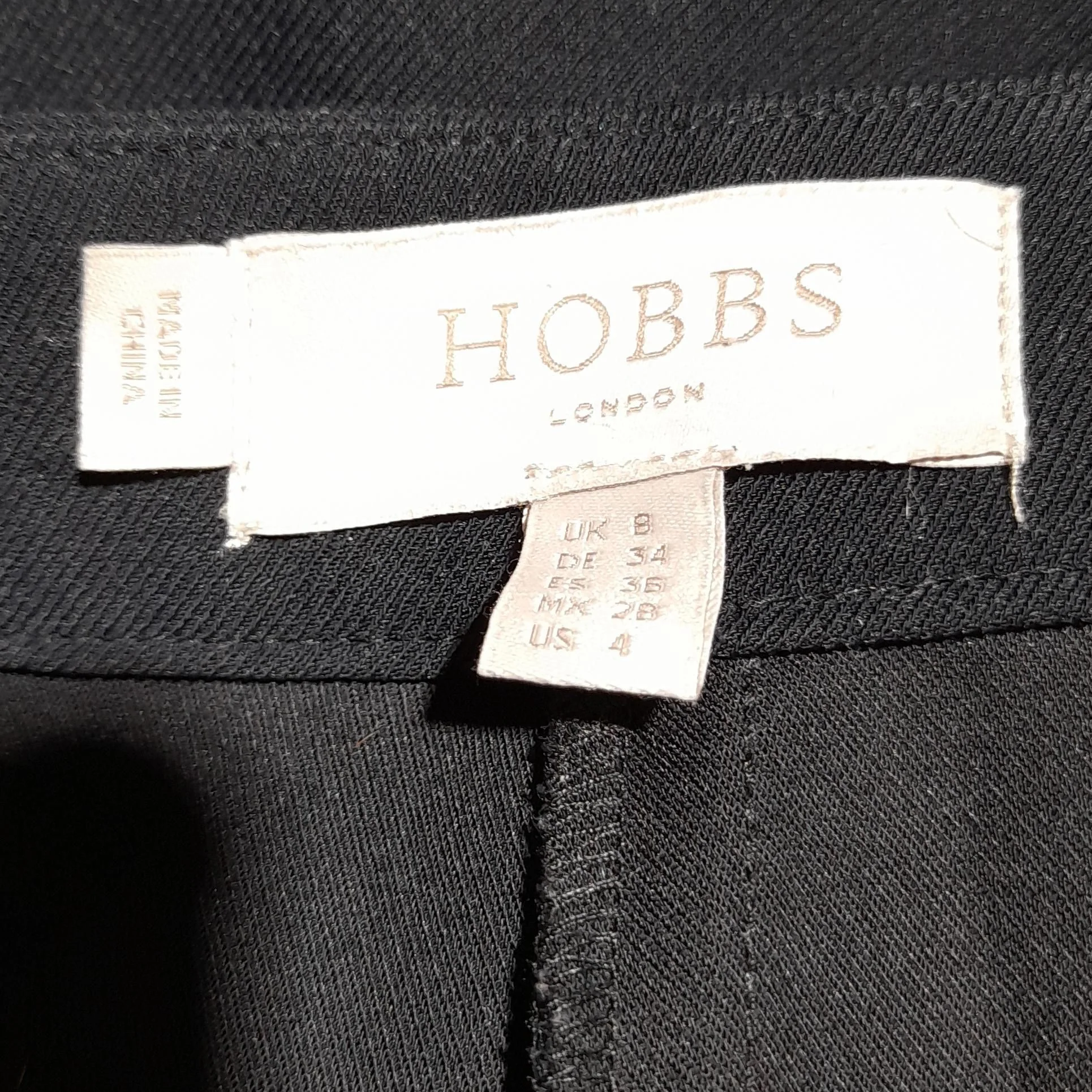 Hobbs Women's Trousers UK 8 Black 100% Polyester Wide-Leg Chino - Image 5