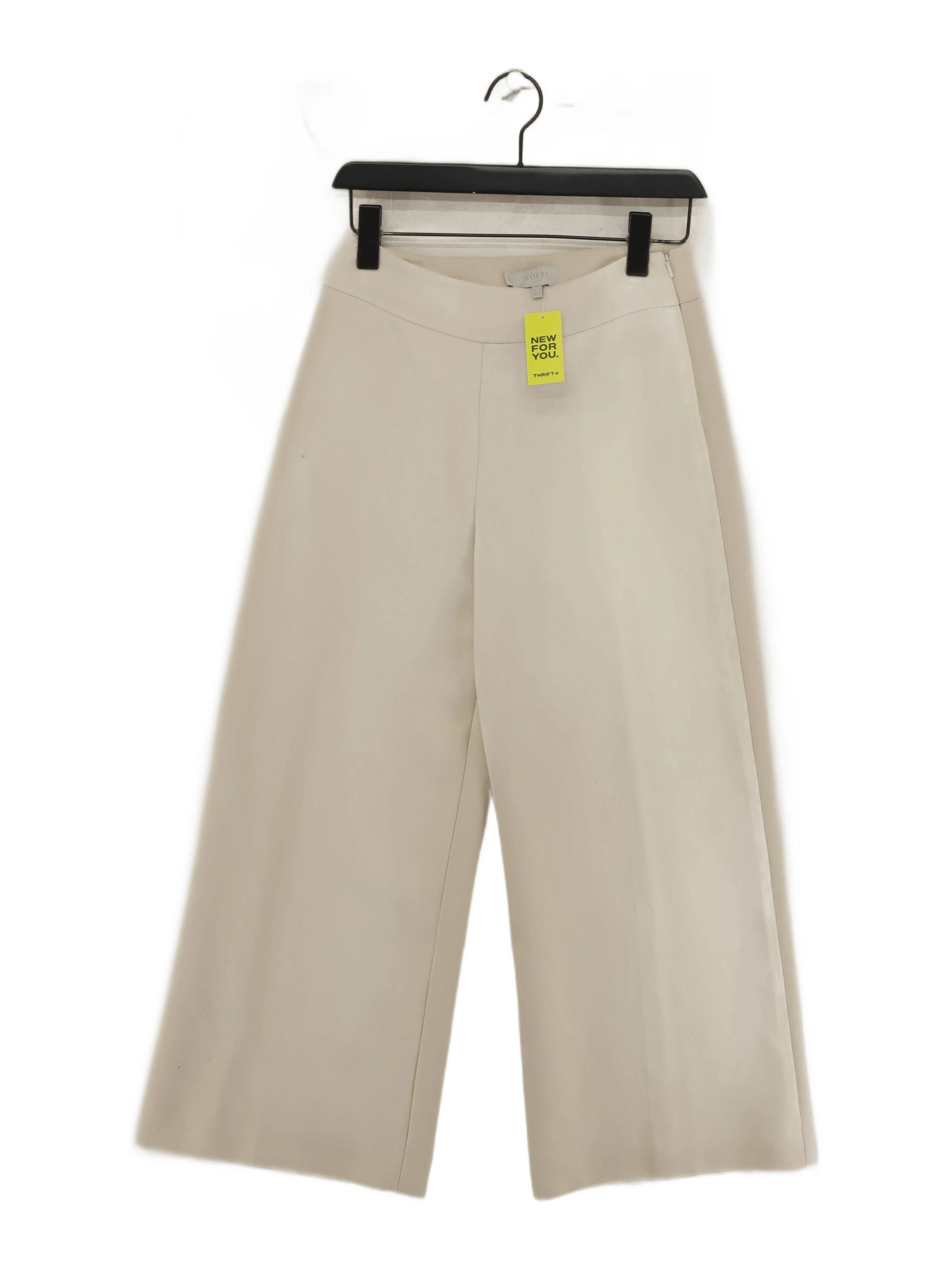 Hobbs Women's Trousers UK 8 Cream Polyester with Viscose, Elastane Cropped