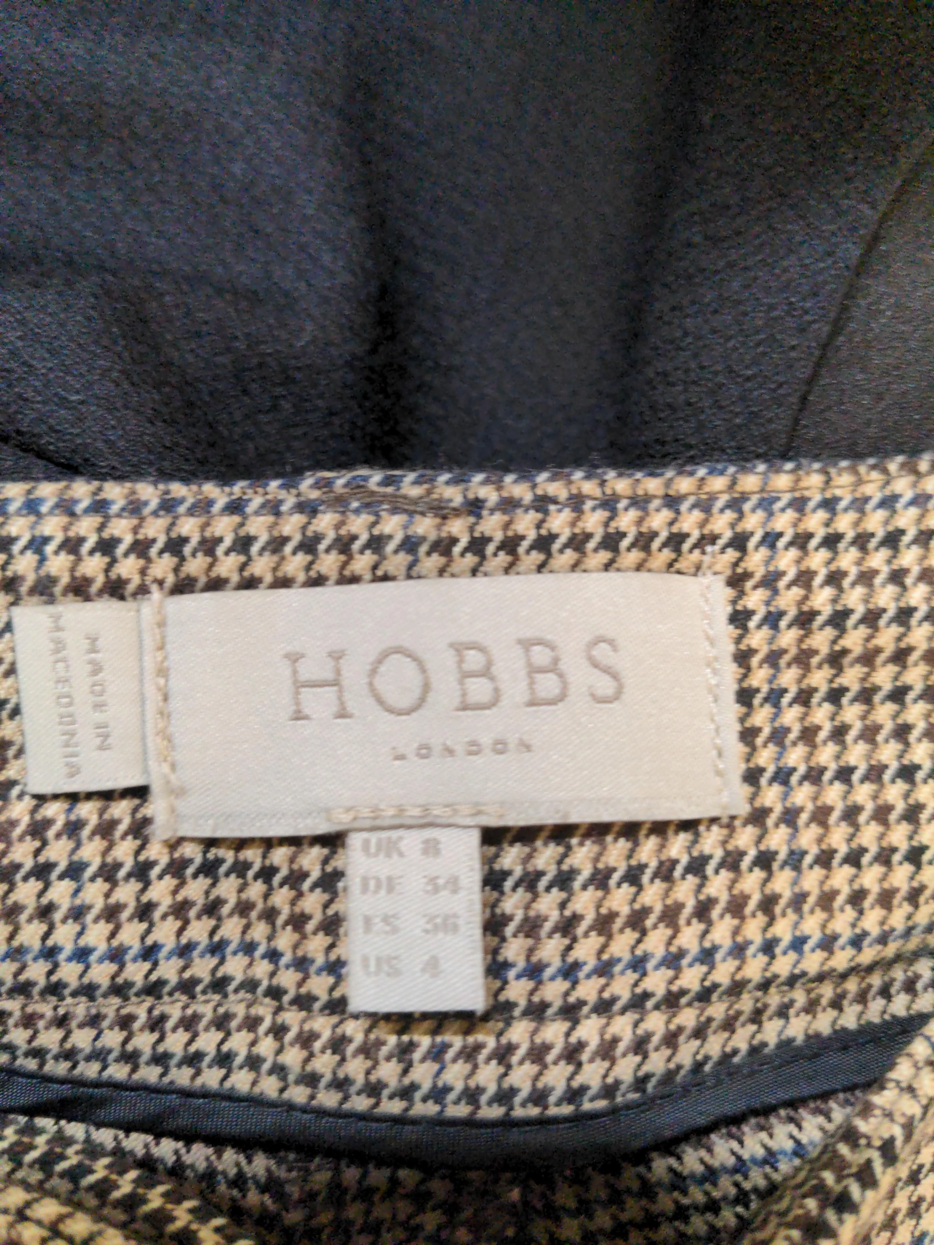Hobbs Women's Trousers UK 8 Multi Checkered 100% Other Wide-Leg Chino - Image 5