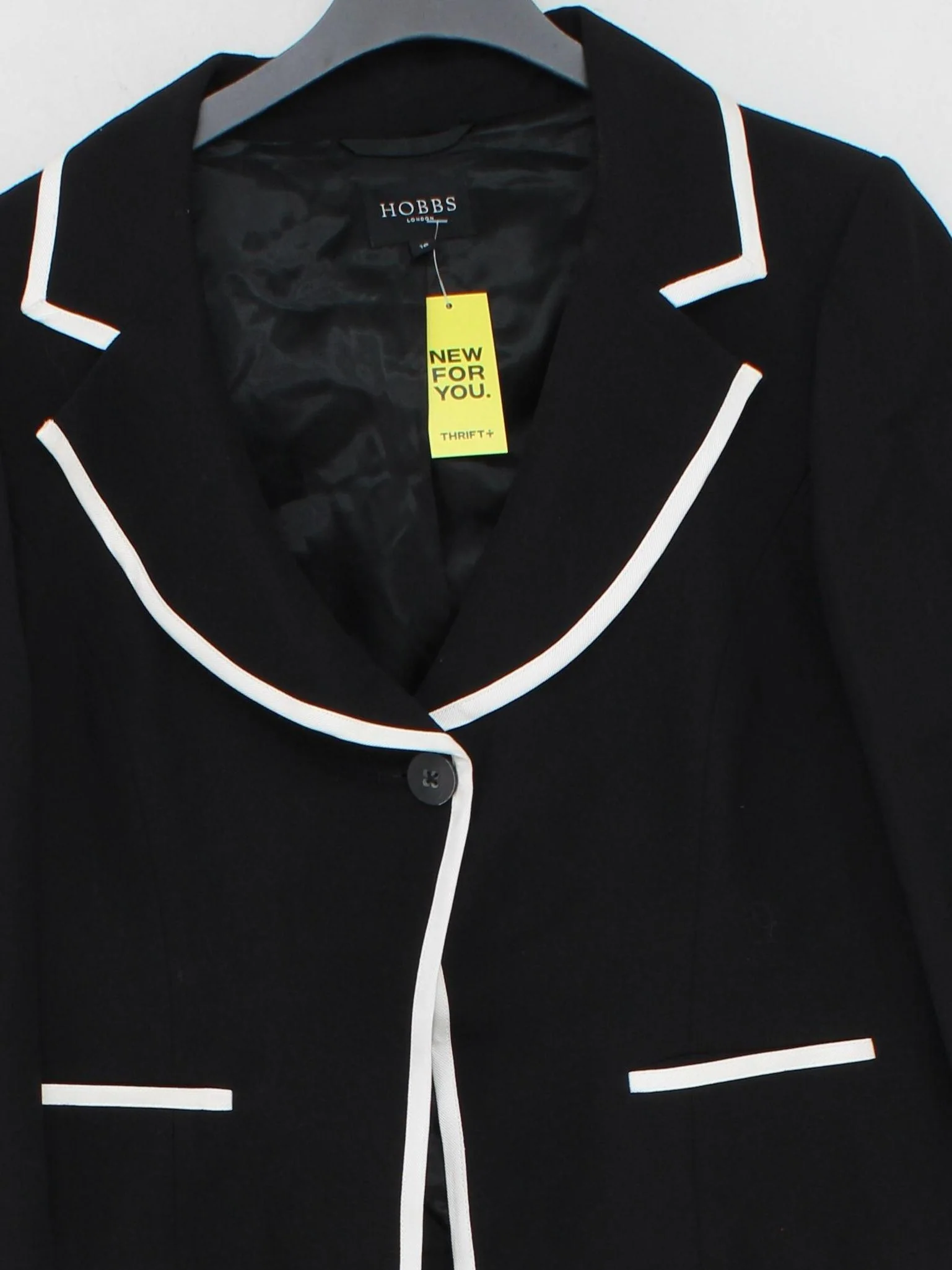 Hobbs Women's Two Piece Suit UK 16 Black Wool with Polyester Dress Suit - Image 3
