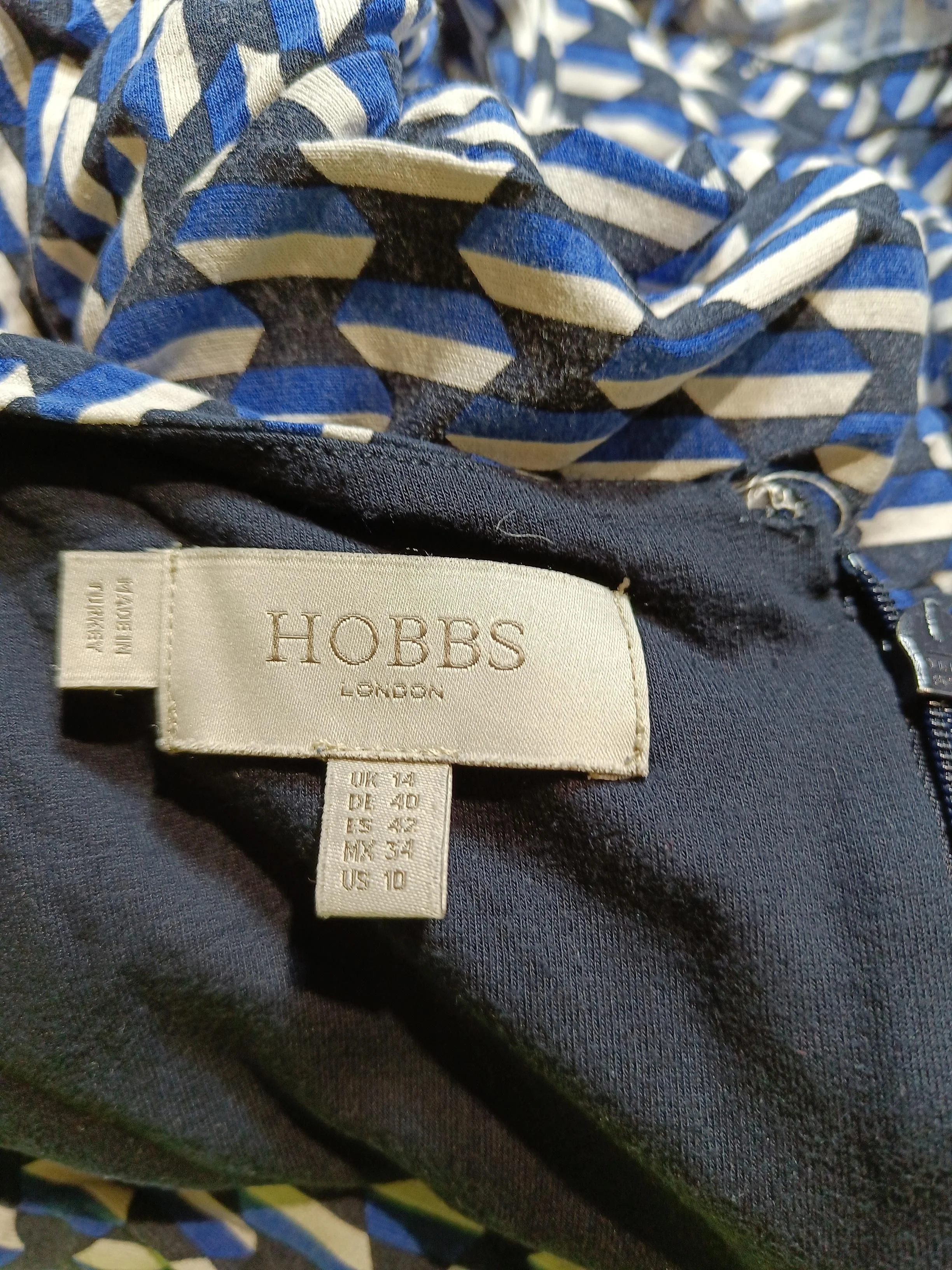 Hobbs Wrap Midi Dress UK14 in Blue - Image 7