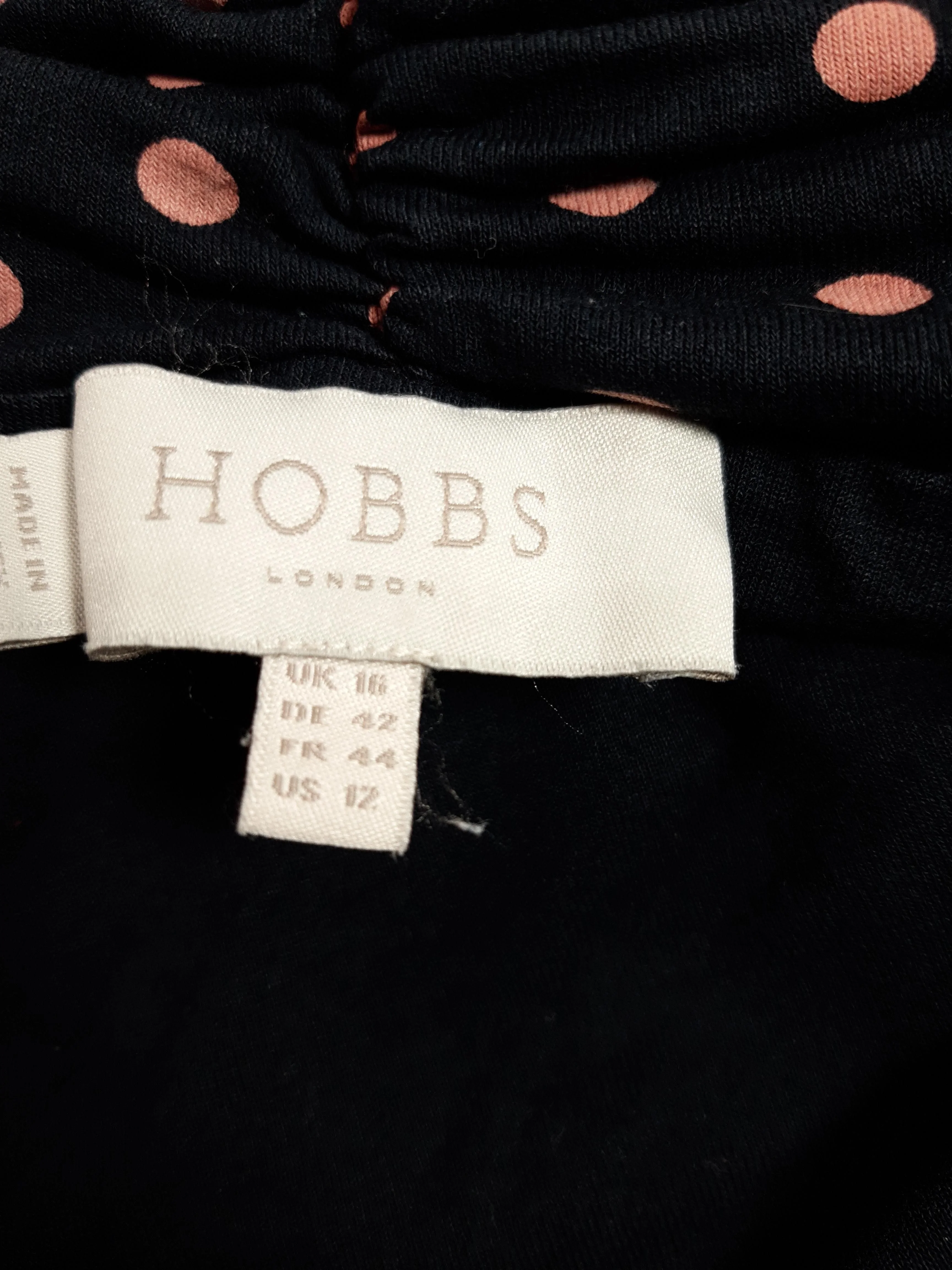 Hobbs Wrap Mini Dress UK16 in Black - Image 5