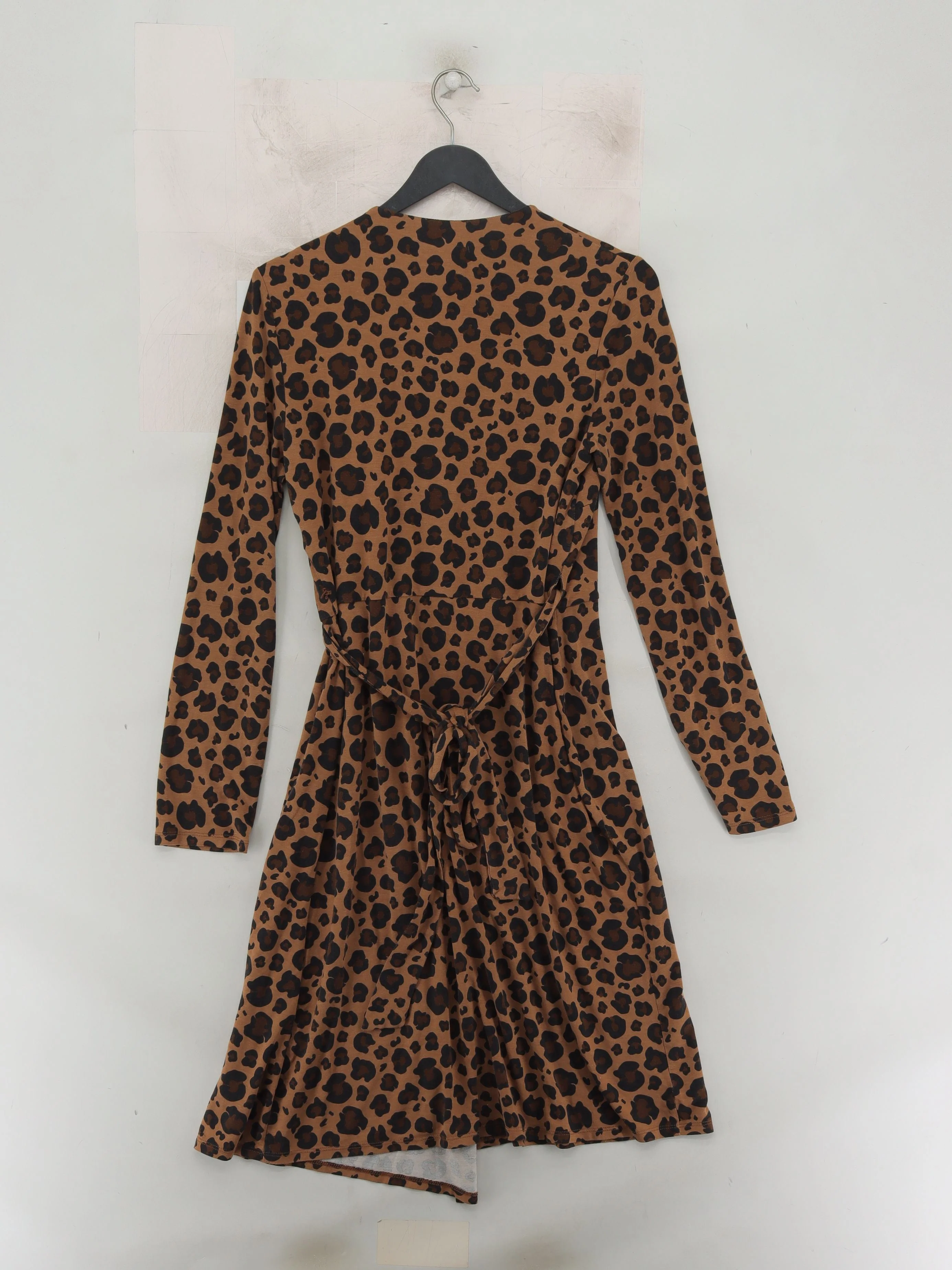 Hobbs Wrap Mini Dress UK16 in Brown - Image 2