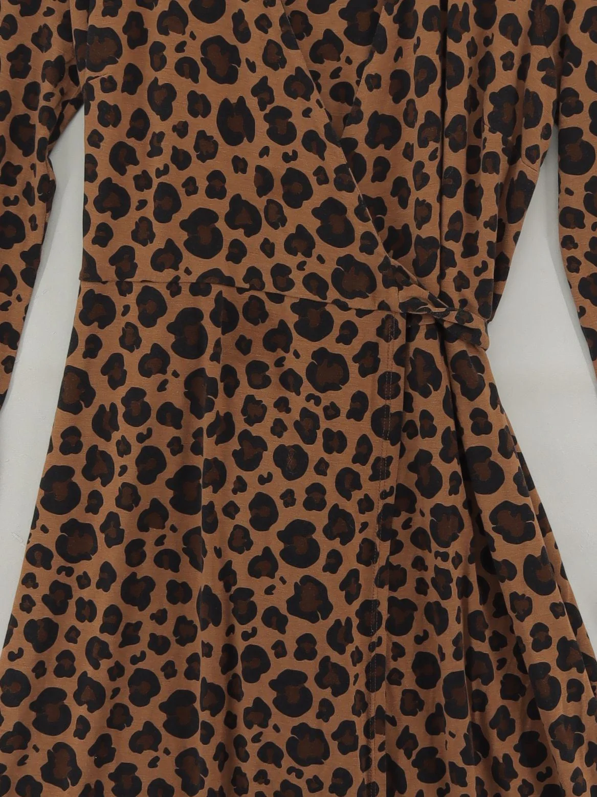 Hobbs Wrap Mini Dress UK16 in Brown - Image 3