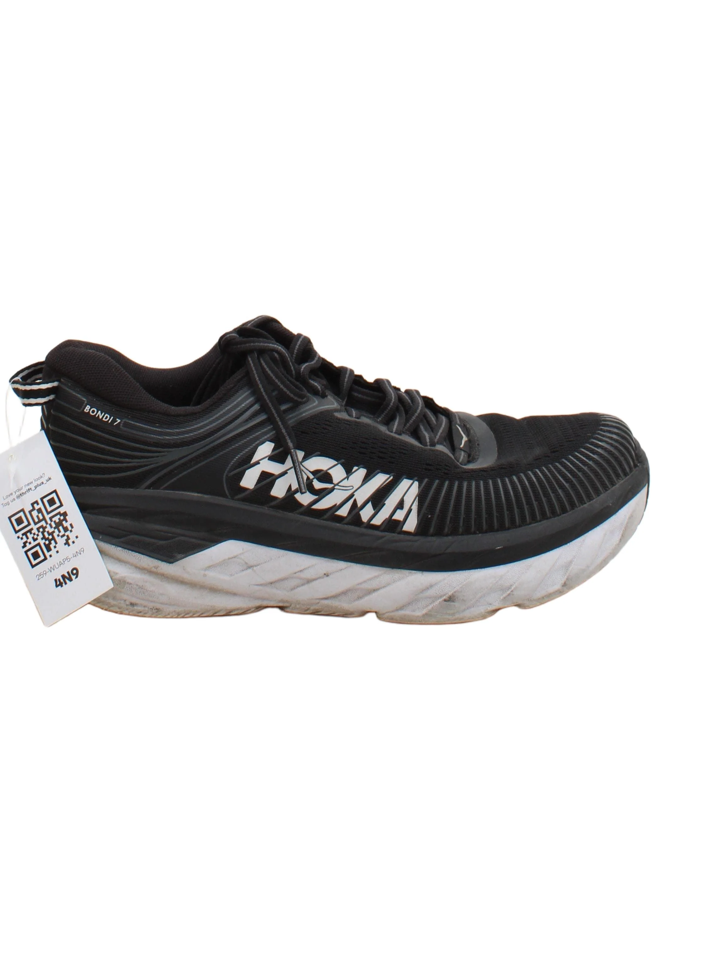 Hoka BONDI 7 Women's Trainers 1110531 BWHT UK6.5 EU40 US8 in Black