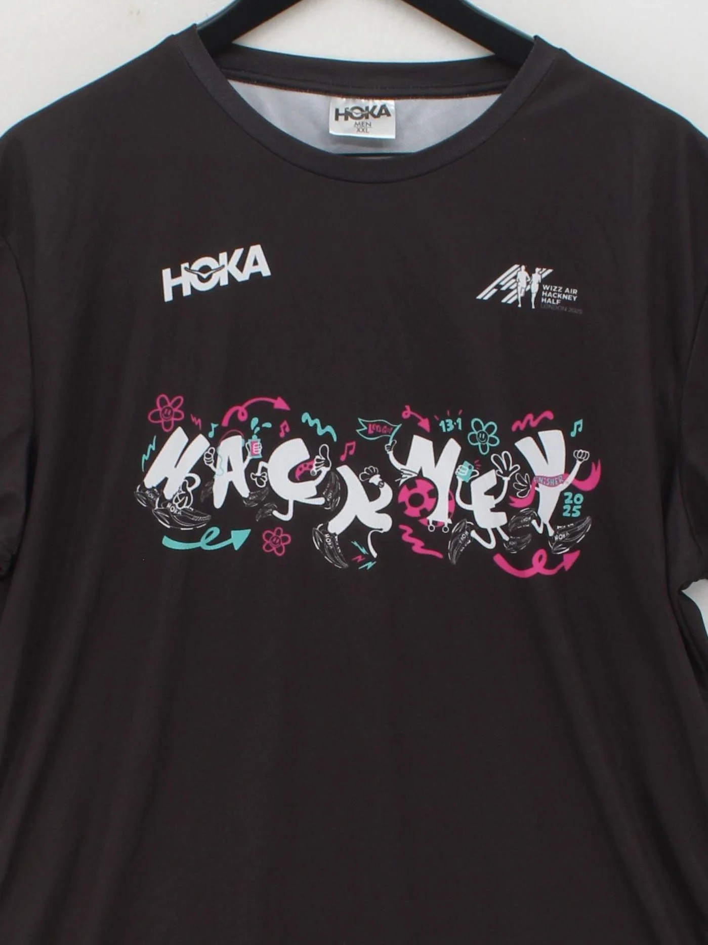 Hoka Men's T-Shirt XXL Black Graphic 100% Polyester Round Neck Basic - Image 3