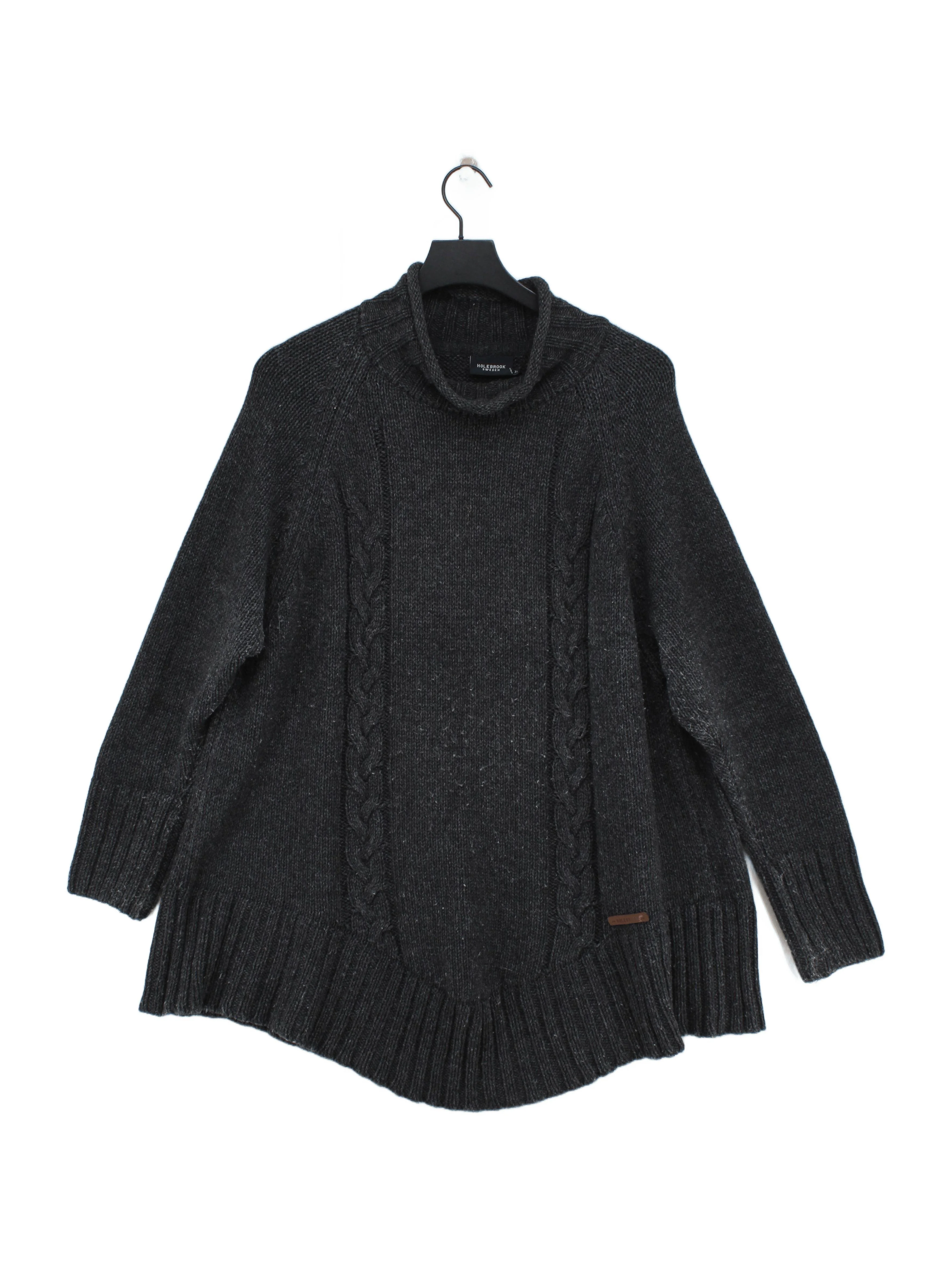 Holebrook Sweden Women's Jumper XL Grey Wool with Polyamide Roll Neck Pullover
