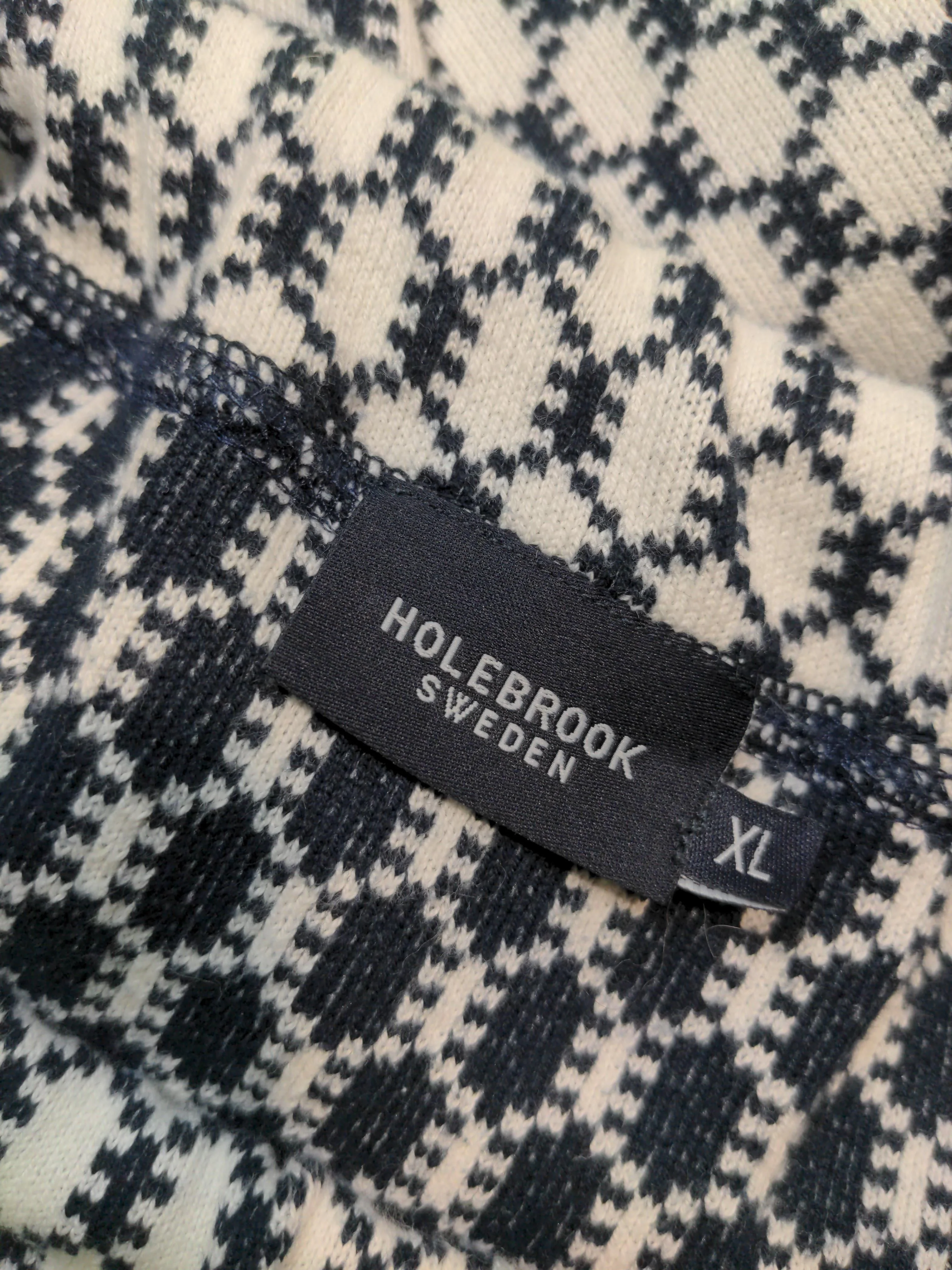 Holebrook Sweden Women's Mini Skirt XL Black Checkered 100% Cotton Short Mini - Image 5