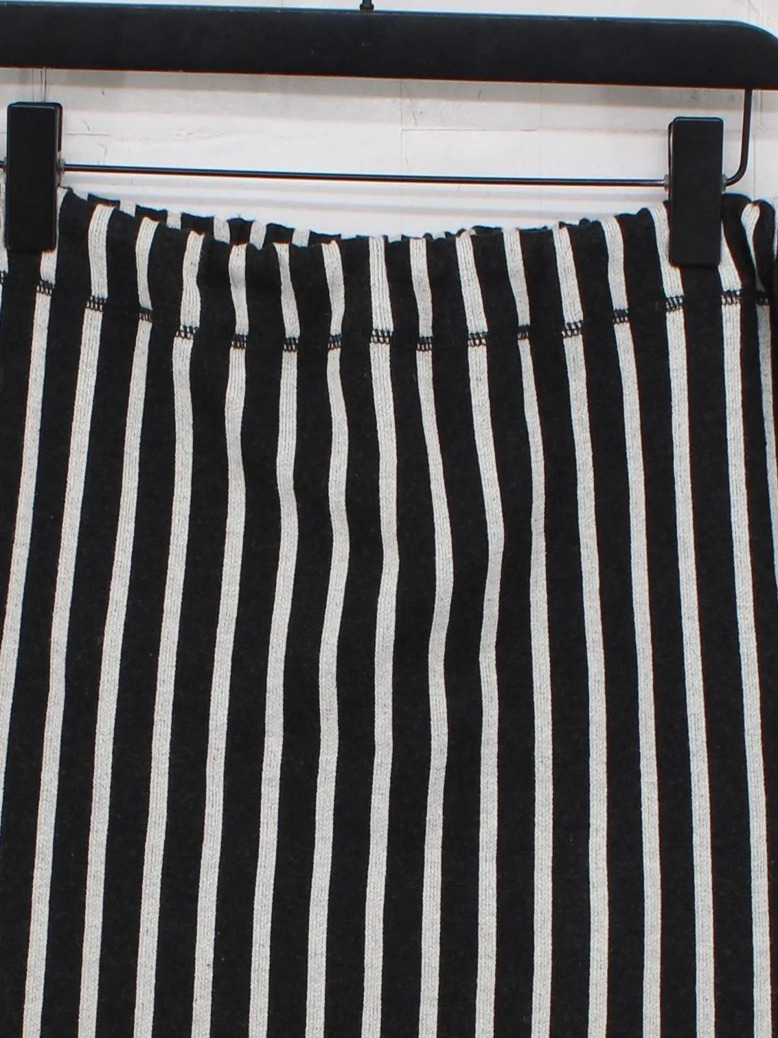 Holebrook Sweden Women's Mini Skirt XL Black Striped 100% Cotton Short Mini - Image 3