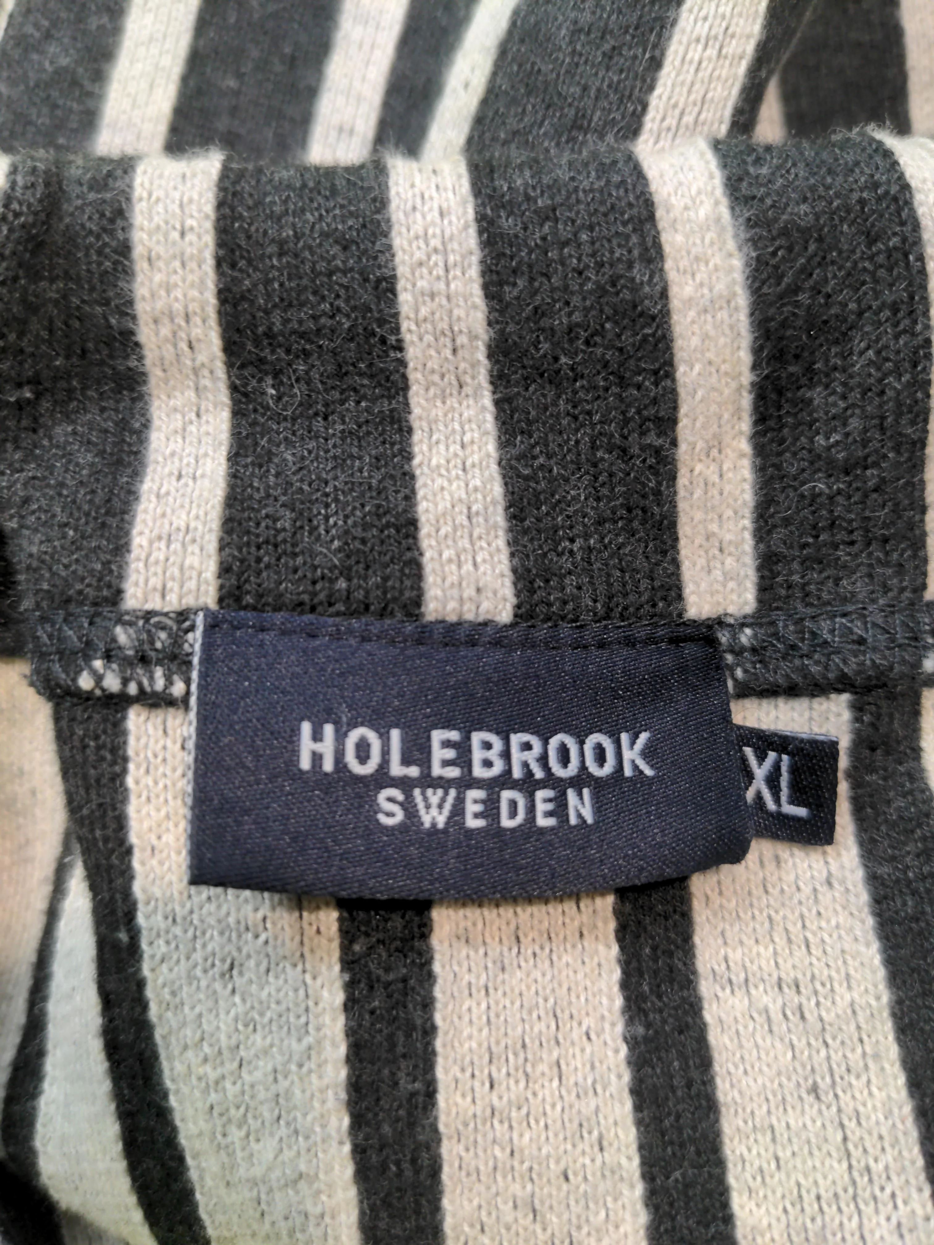 Holebrook Sweden Women's Mini Skirt XL Black Striped 100% Cotton Short Mini - Image 5