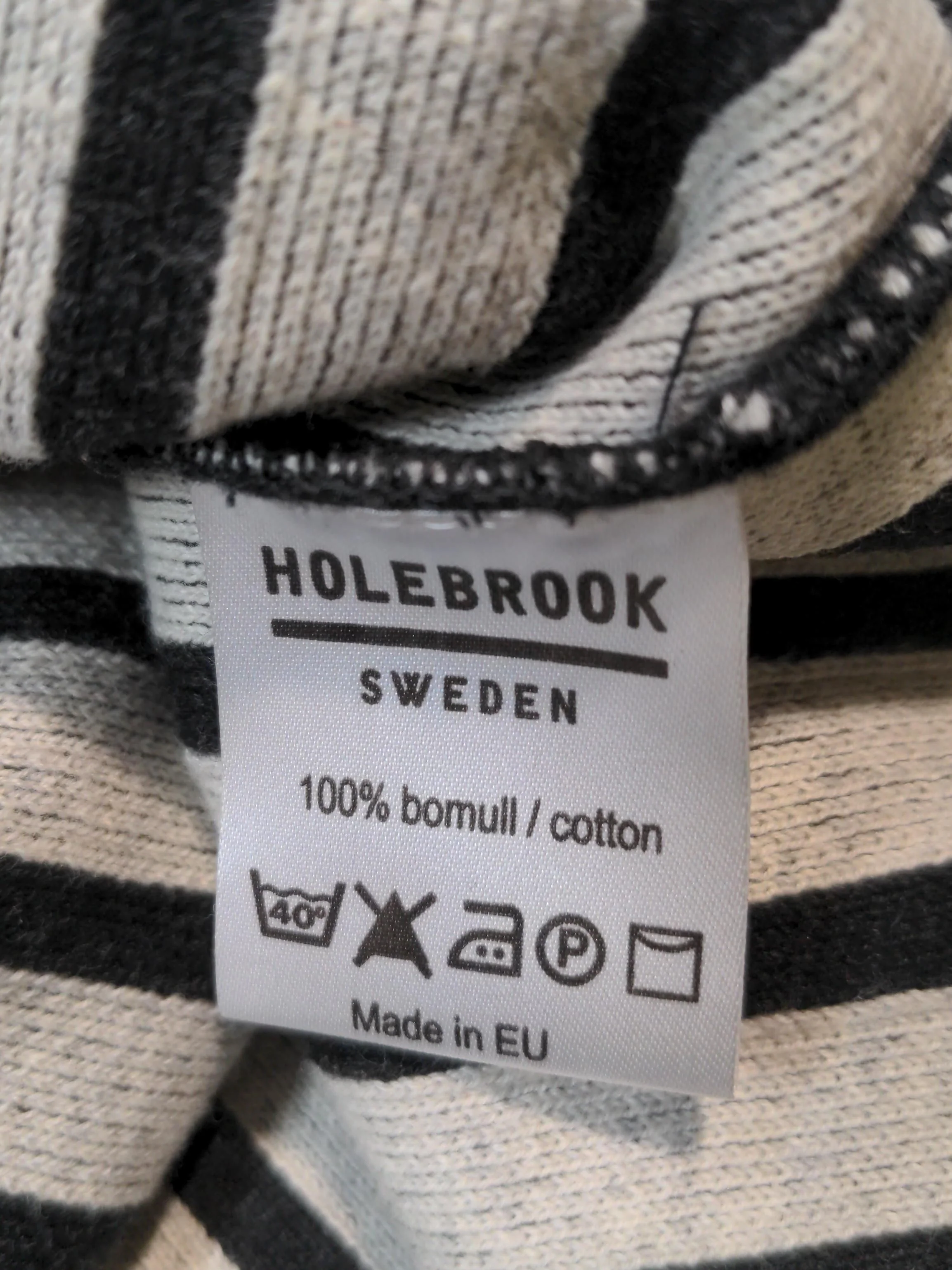 Holebrook Sweden Women's Mini Skirt XL Black Striped 100% Cotton Short Mini - Image 6